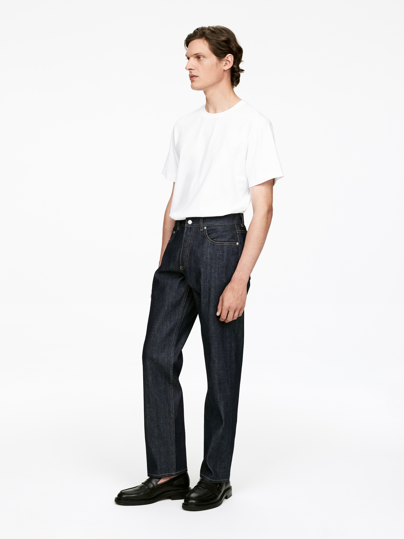 OCEAN Loose Straight Jeans - Dunkelblau - 5