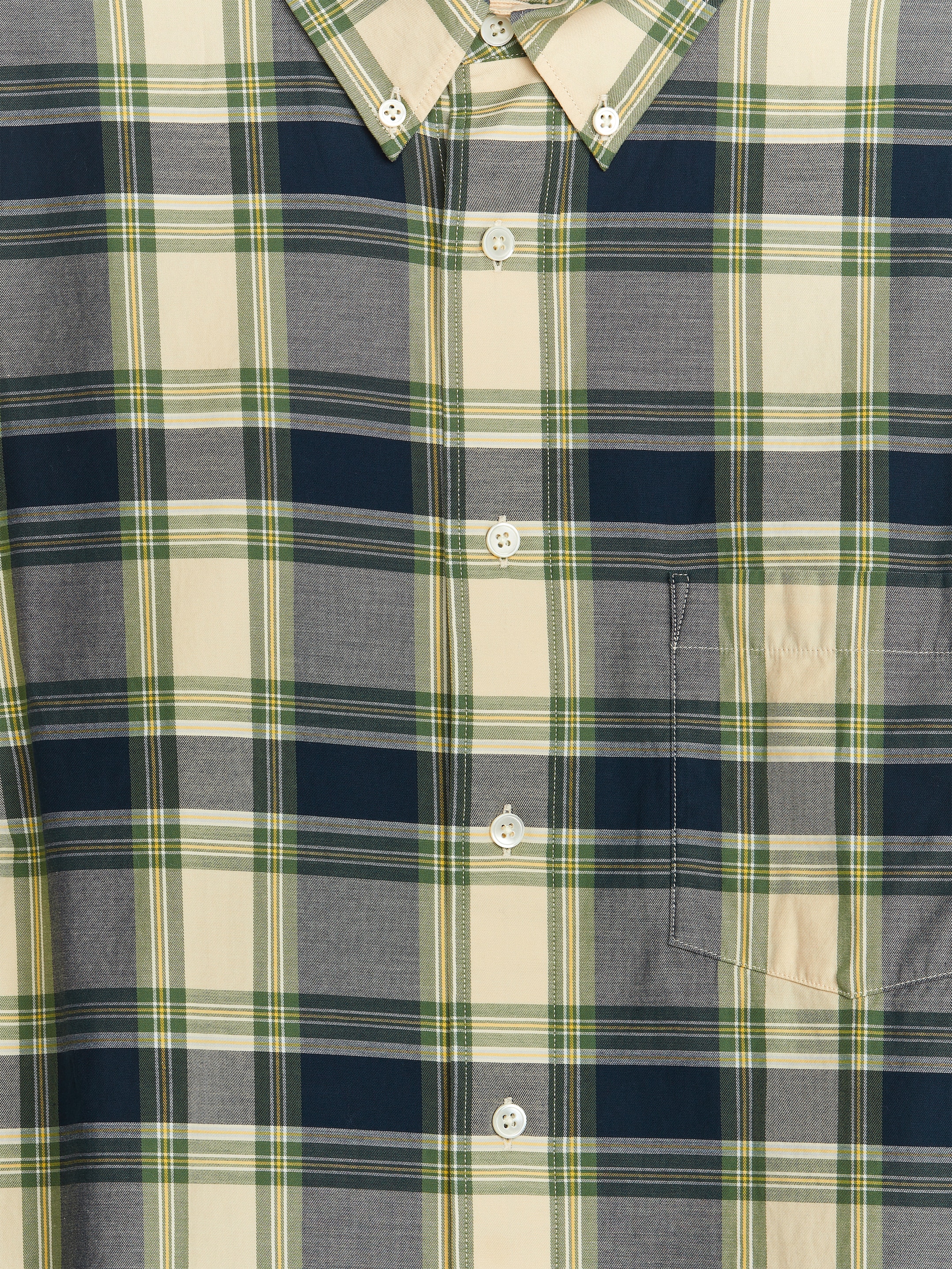 Twillskjorta med lös passform - Grön/beige - Relaxed fit - Men - StillMedia/DescriptiveDetail - 2