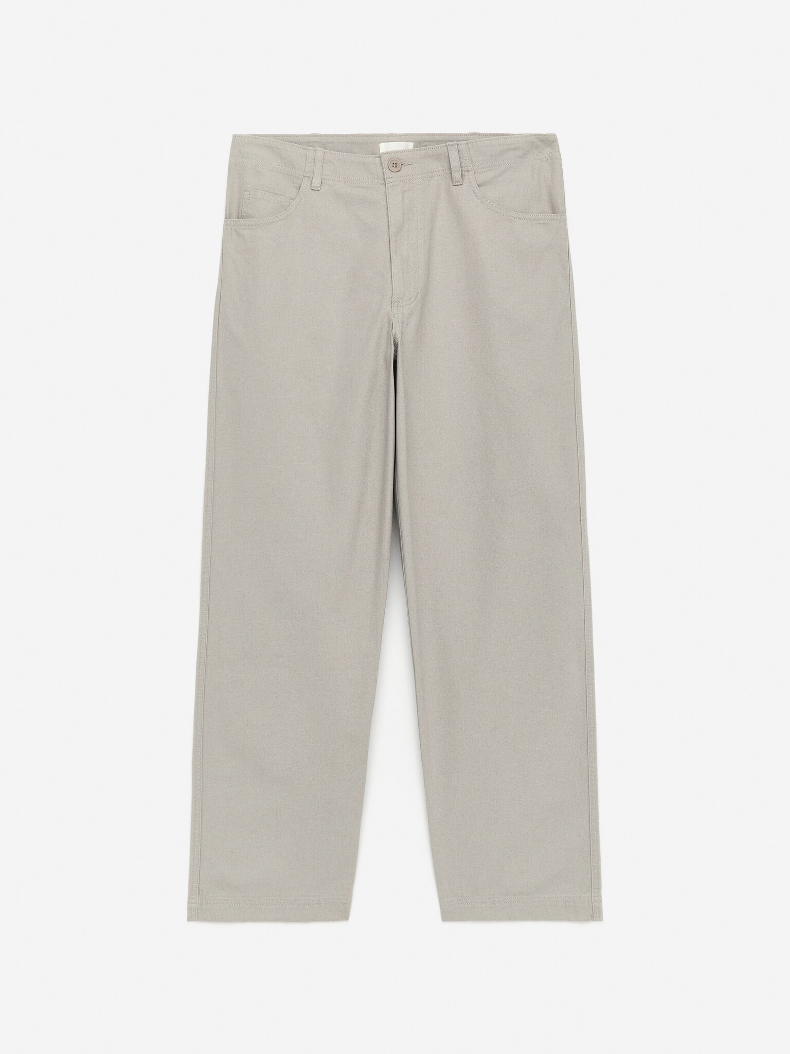 Straight Cotton Chinos - Grey/Black