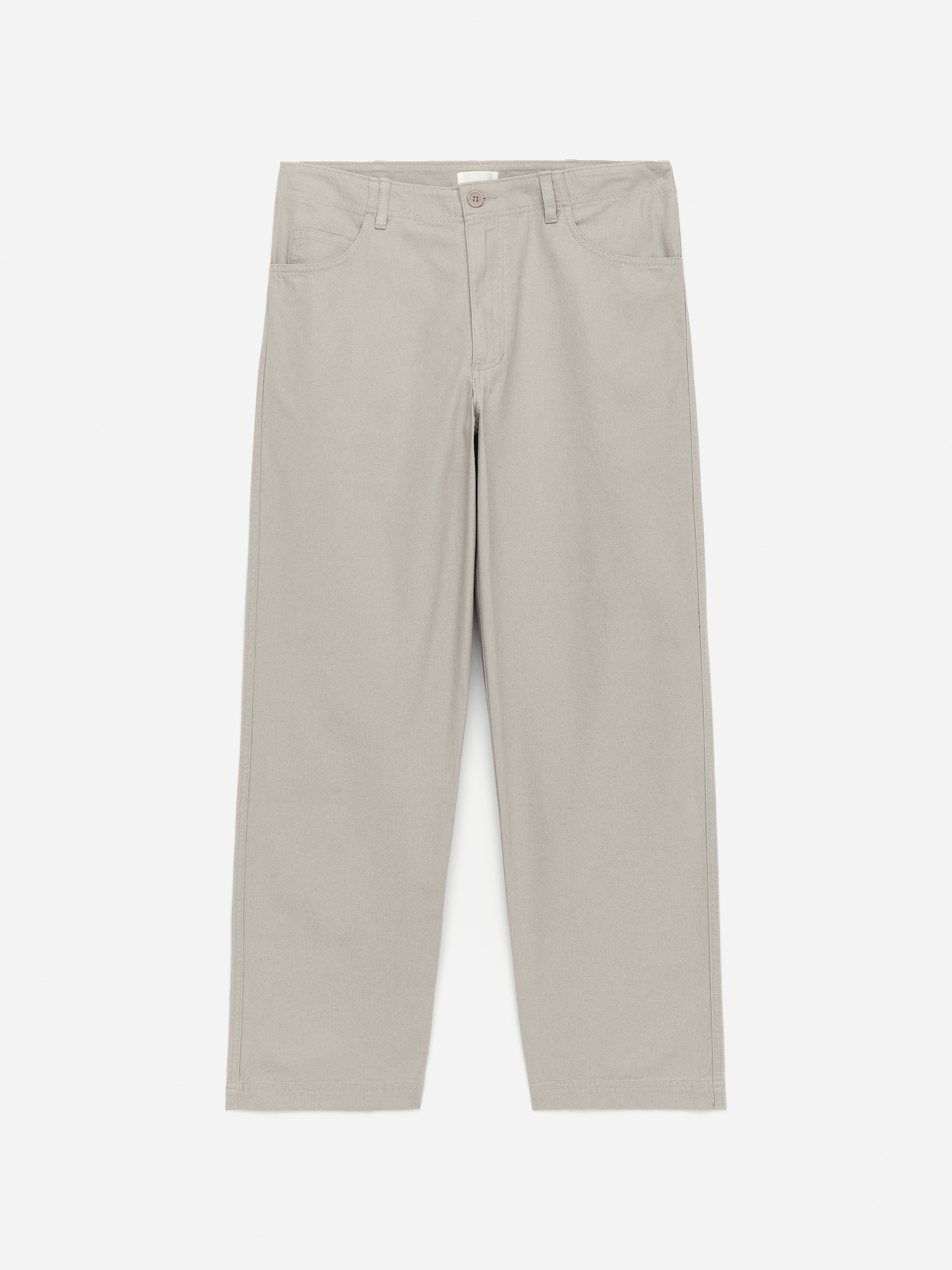 Chino dritti in cotone-Grey-14970