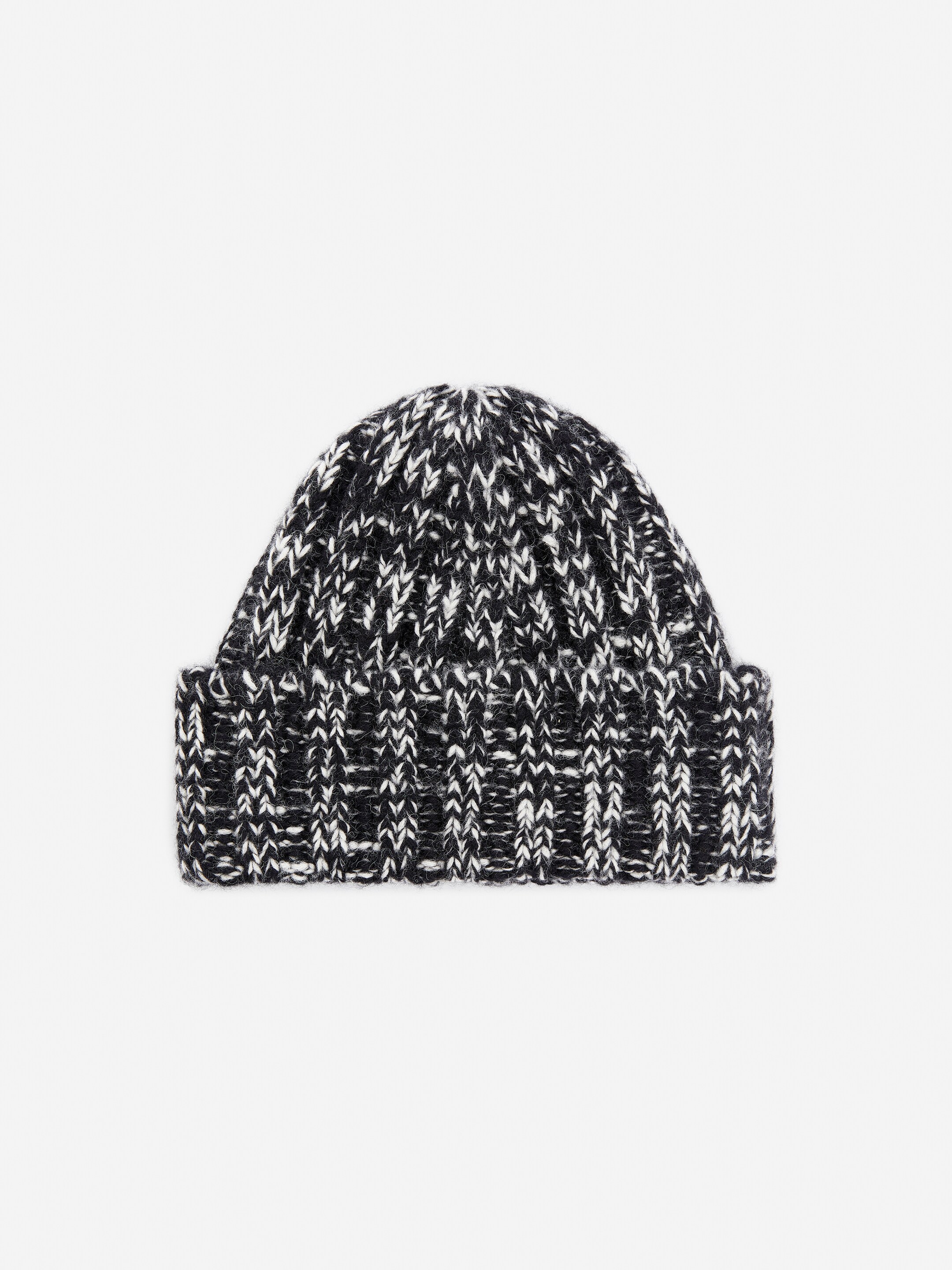 Größeres Bild anzeigen: Beanie aus Wolle und Alpakawolle - Schwarz/Weiß - Ladies | H&M AT 1