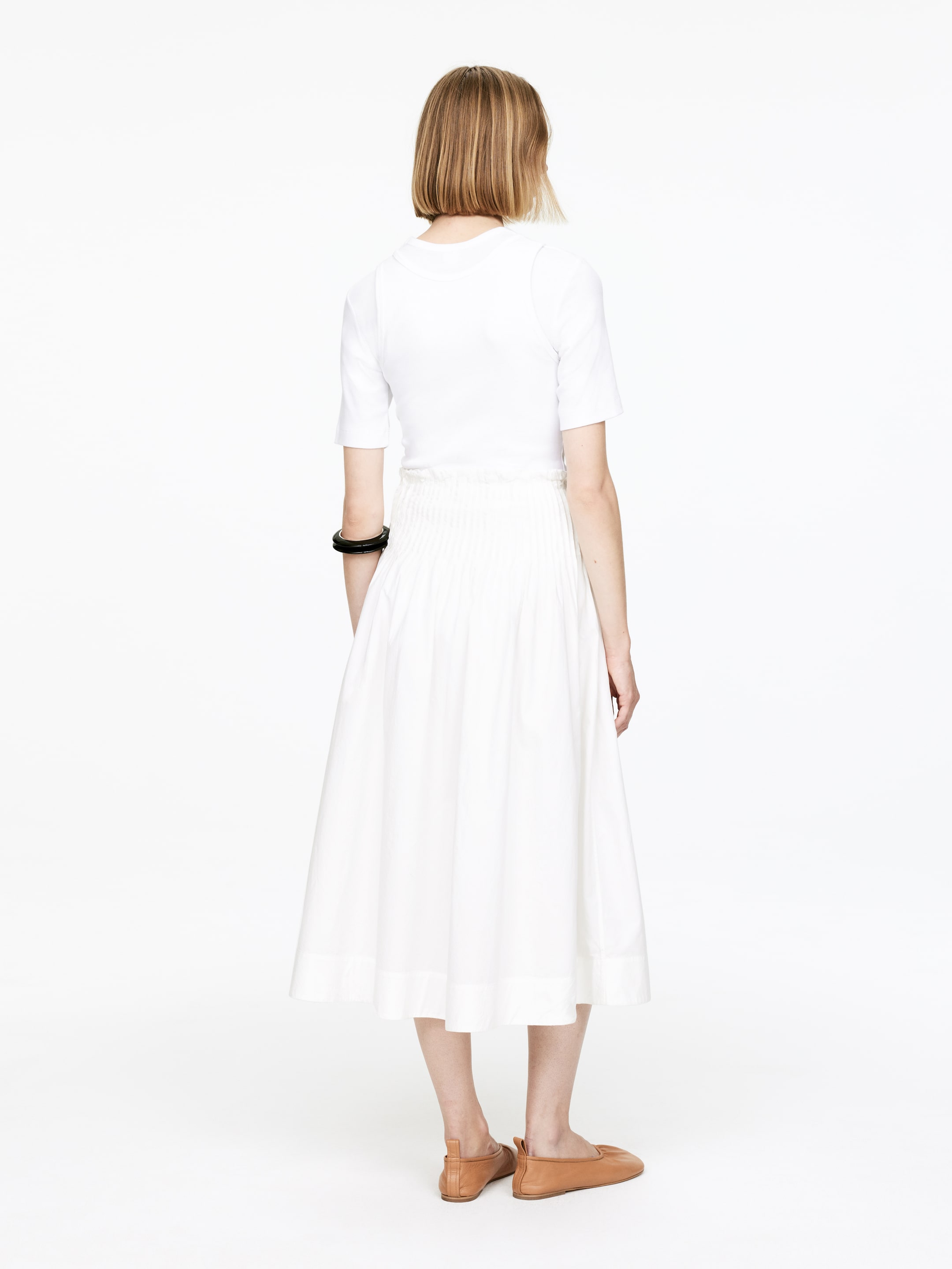 Vis større bilde: Pintuck bomullsskjørt - Hvit - DAME | H&M NO 3