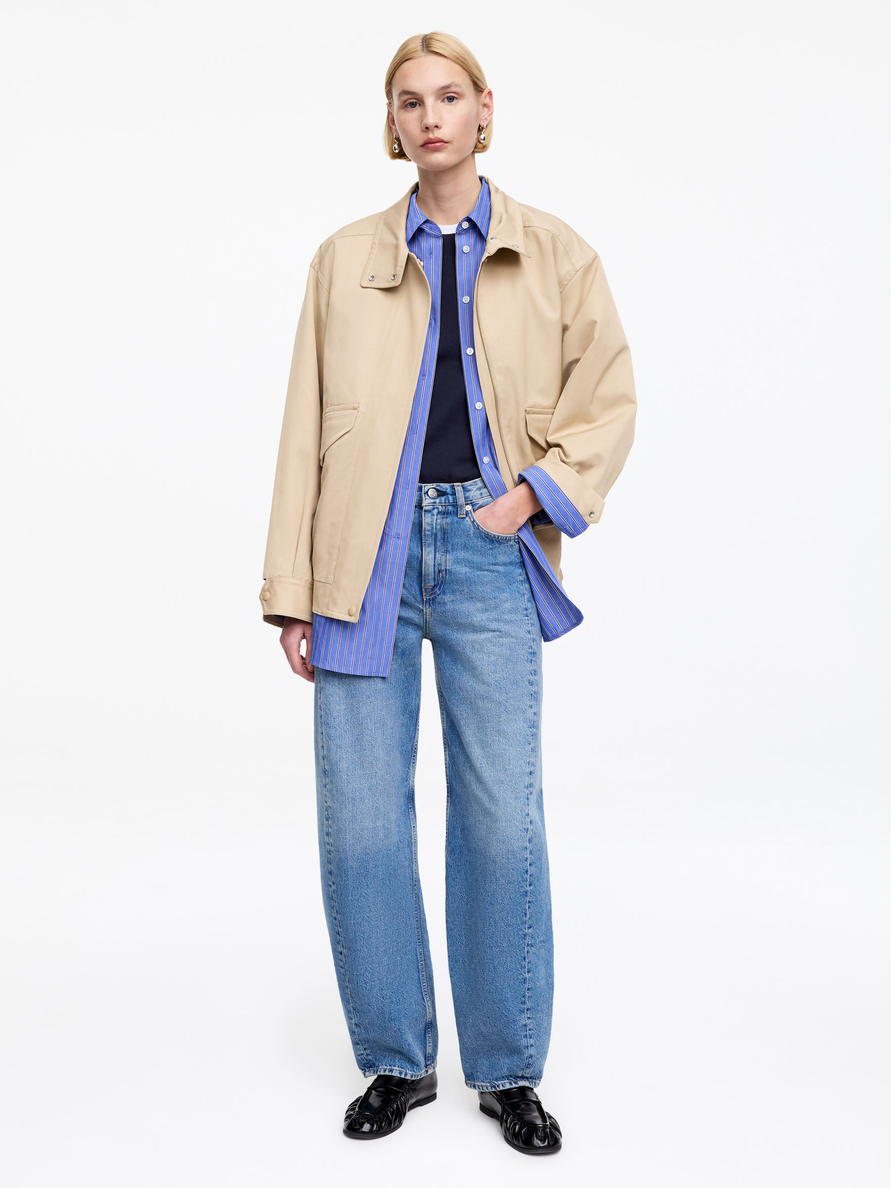 Camiseta de canalé - Azul oscuro - Corte ajustado - Women - StillMedia/Lookbook - 5