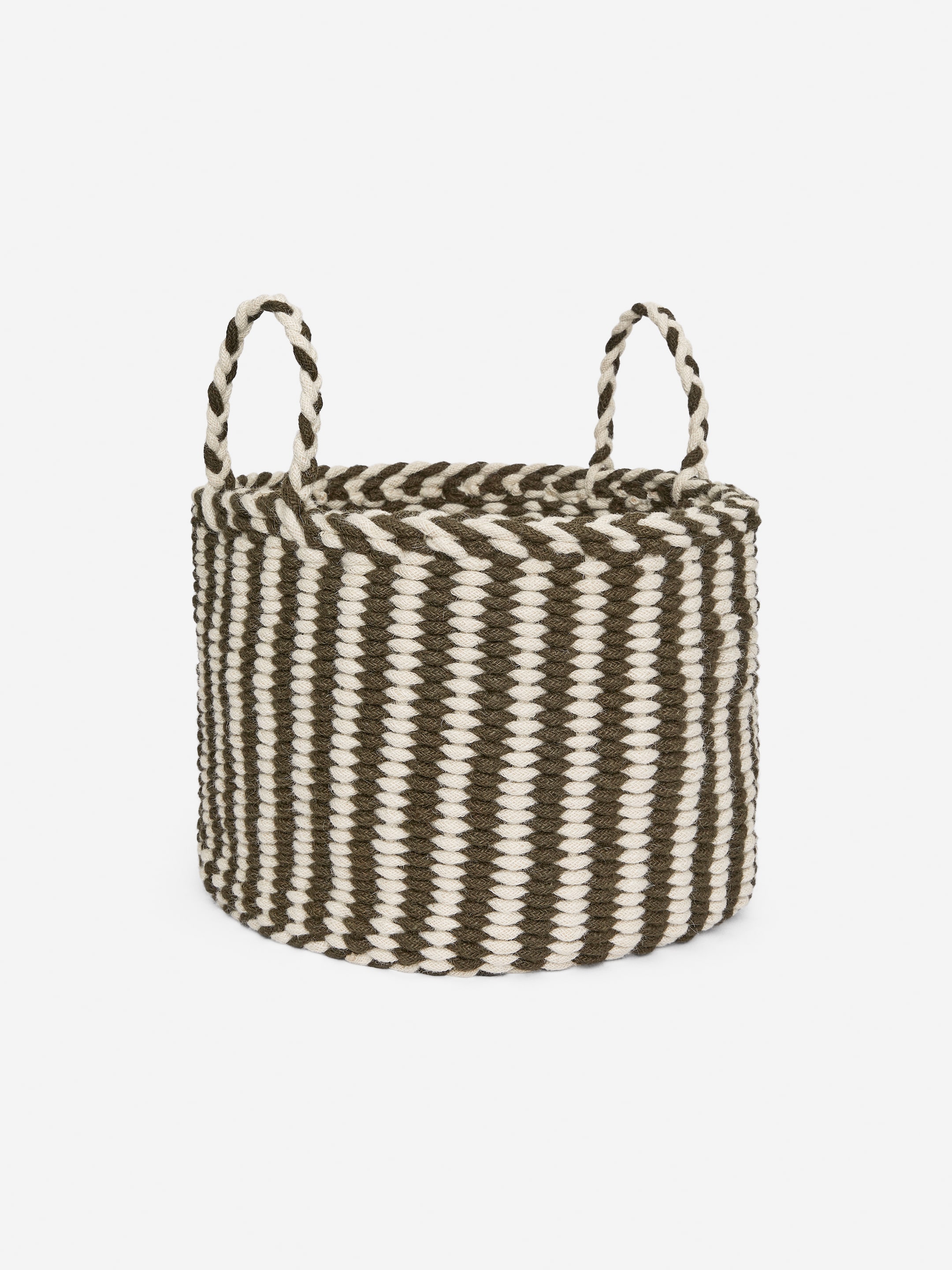 Se større billede: Opbevaringskurv 41 cm - Kakigrøn/råhvid - Home All | H&M DK 1