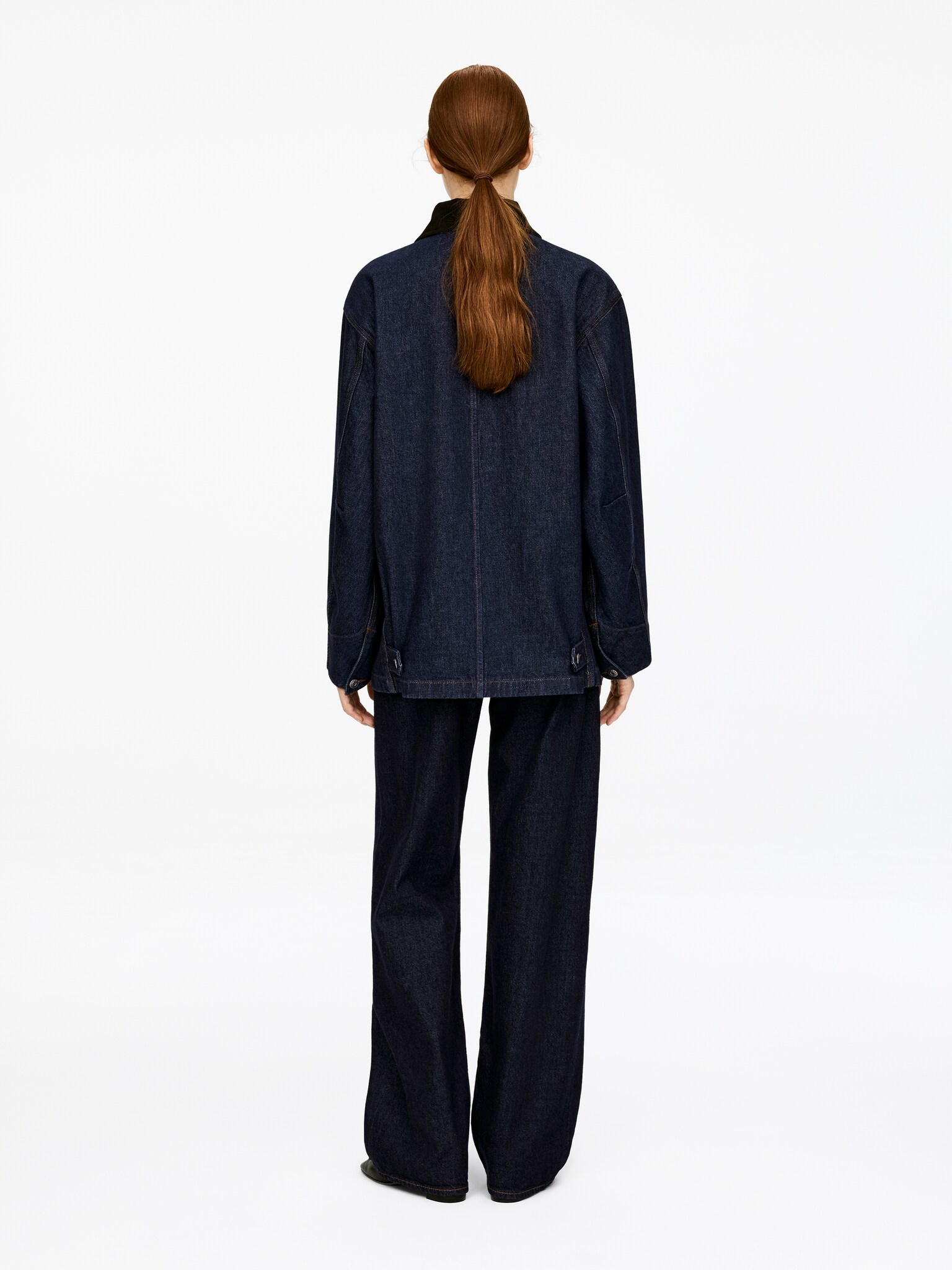 Veste en jean oversize - Bleu foncé - 3