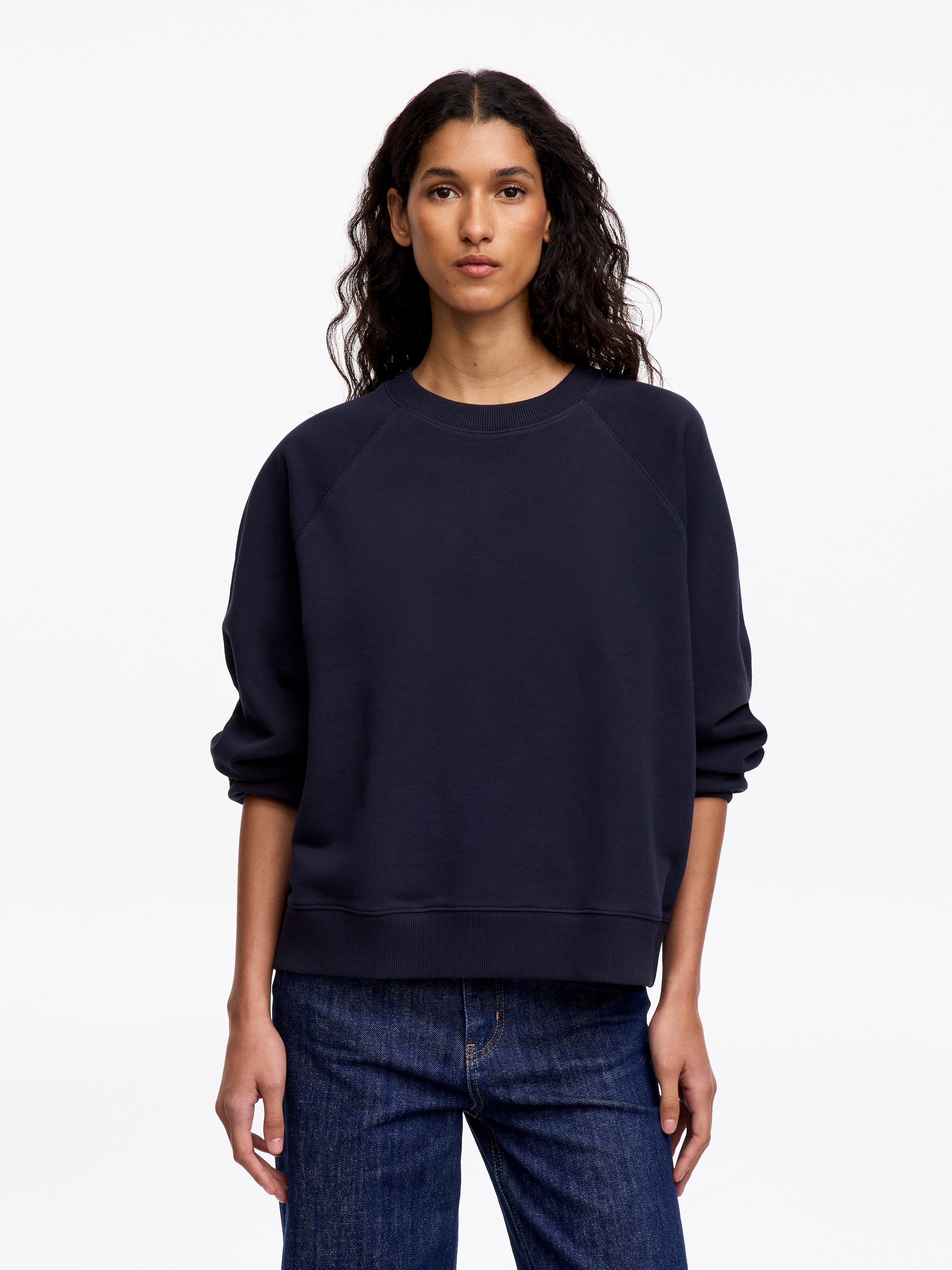 Sweat en éponge - Bleu foncé - Regular fit - women - StillMedia/Lookbook - 5