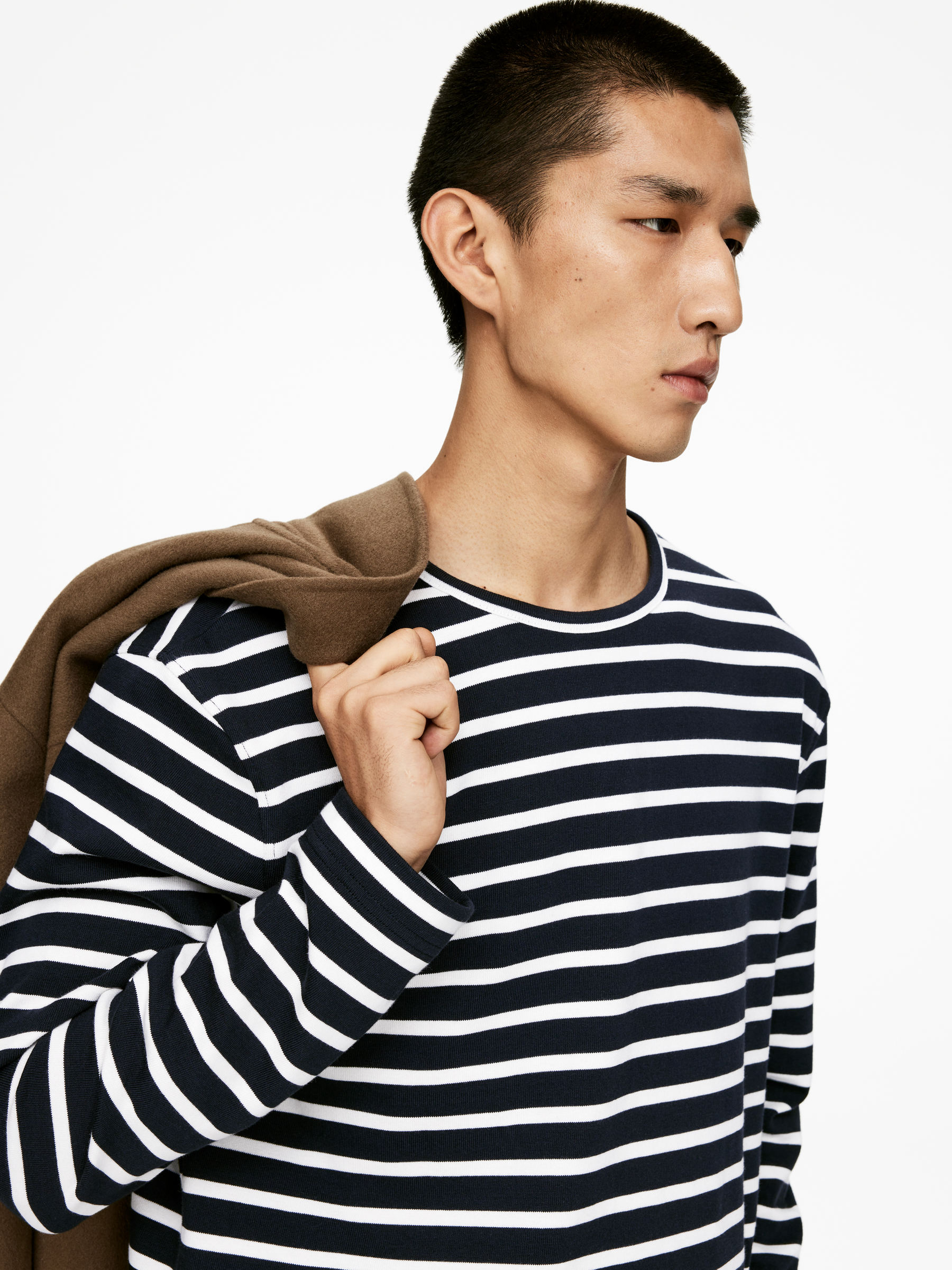 Long-Sleeve T-Shirt - Off White/Dark Blue - Regular fit - Men - StillMedia/Lookbook - 5