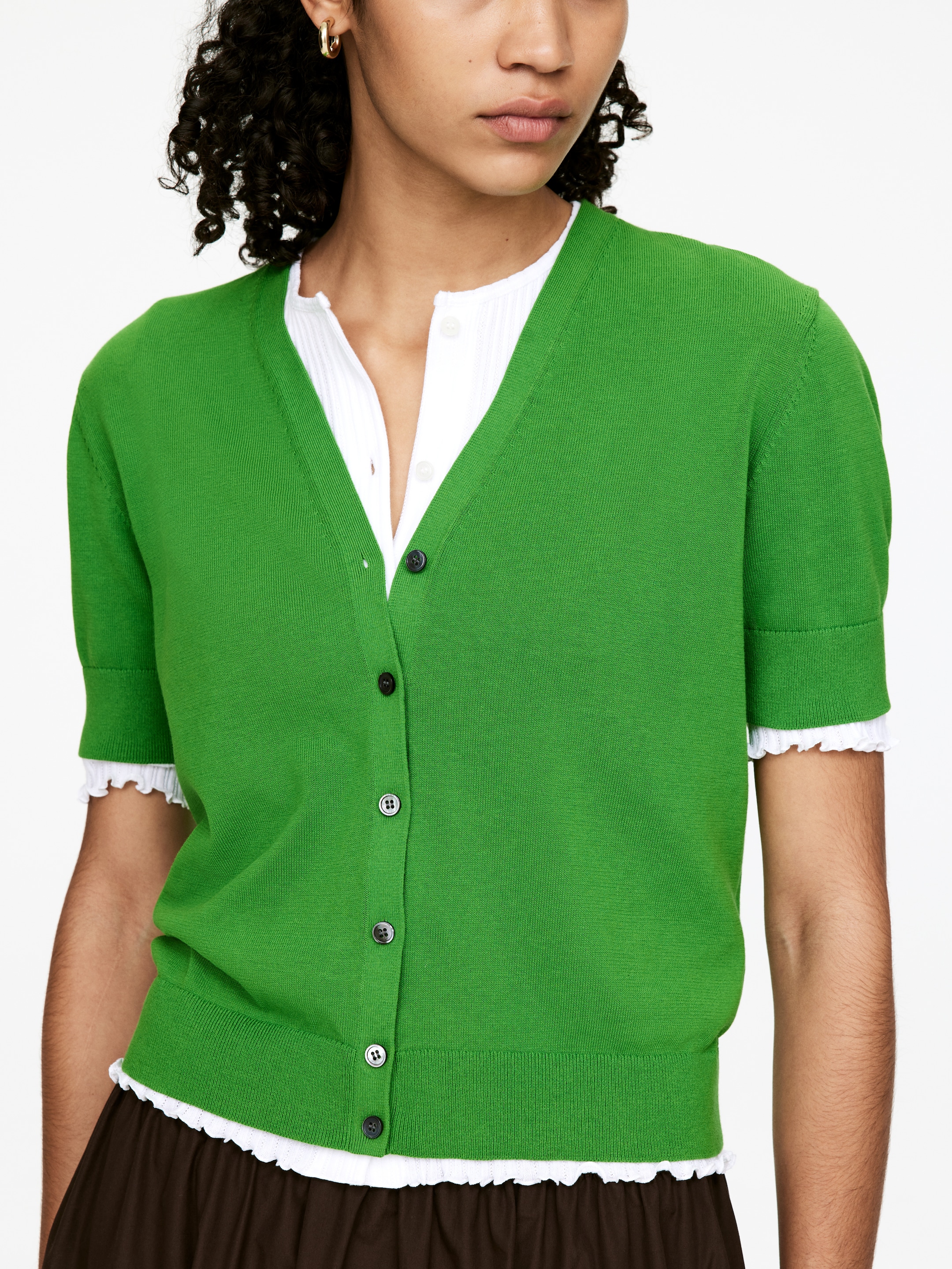Agrandir l'image: Cardigan à manches courtes - Vert - FEMME | H&M FR 4