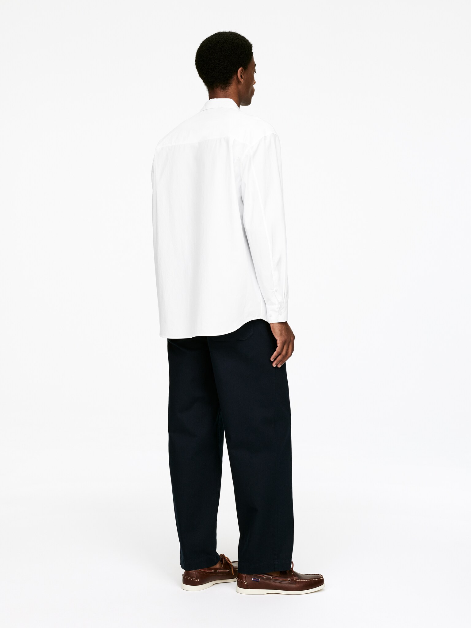 Chemise oversize en popeline - Blanc - 3