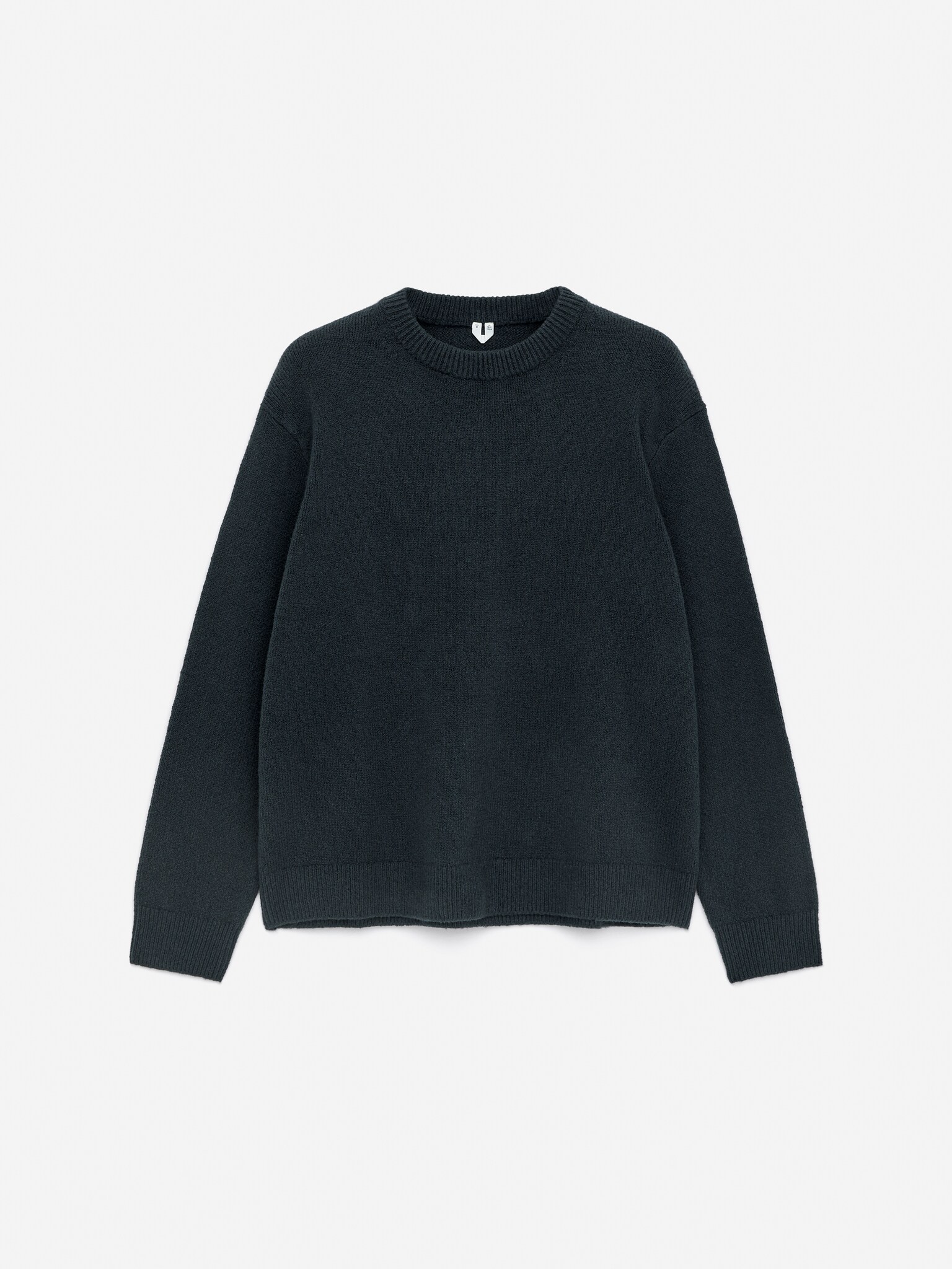 Cotton-Blend Jumper - Dark Grey/Dusty Mint - 2