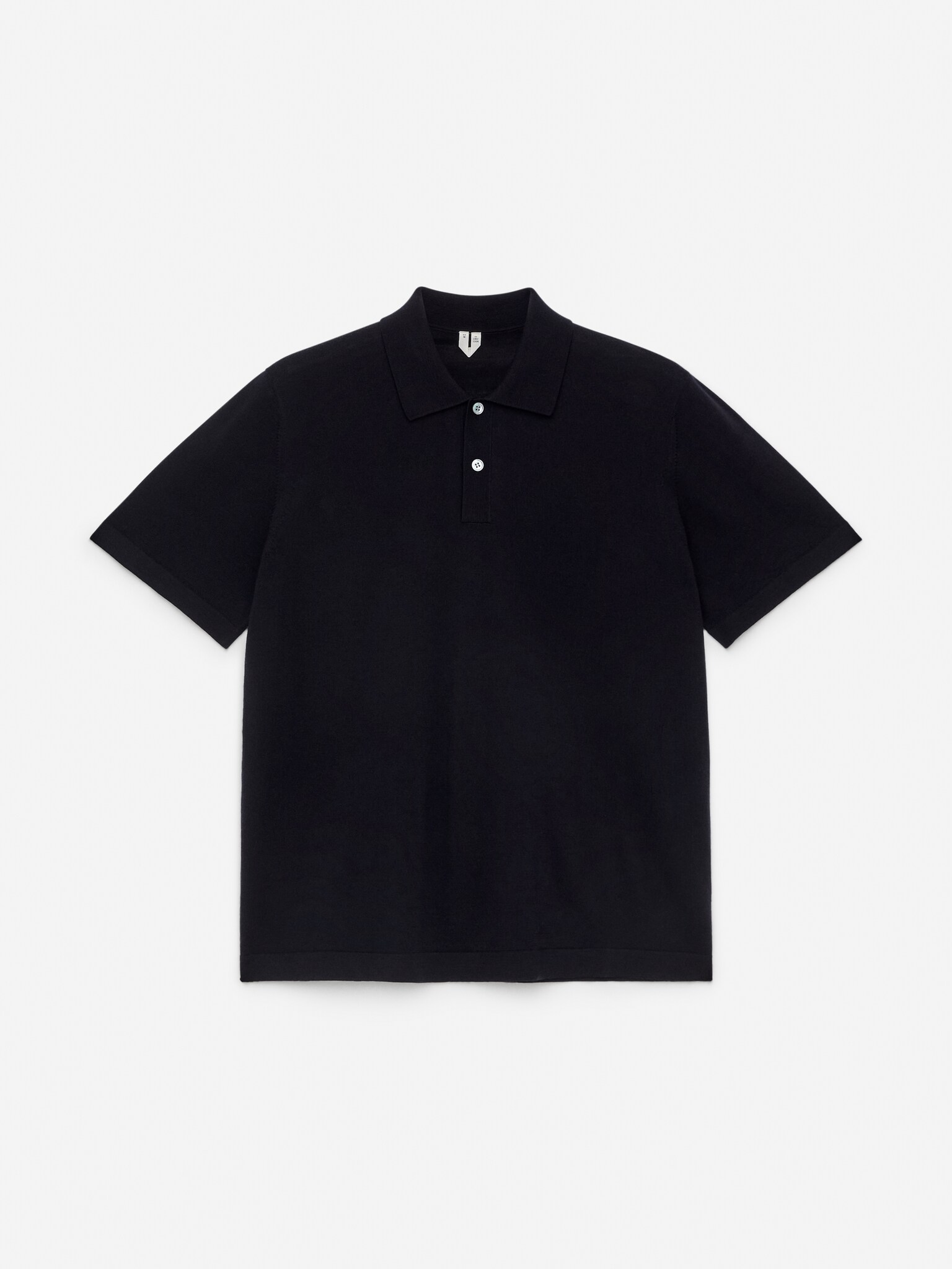 Polo en laine - Bleu foncé/Beige - 1