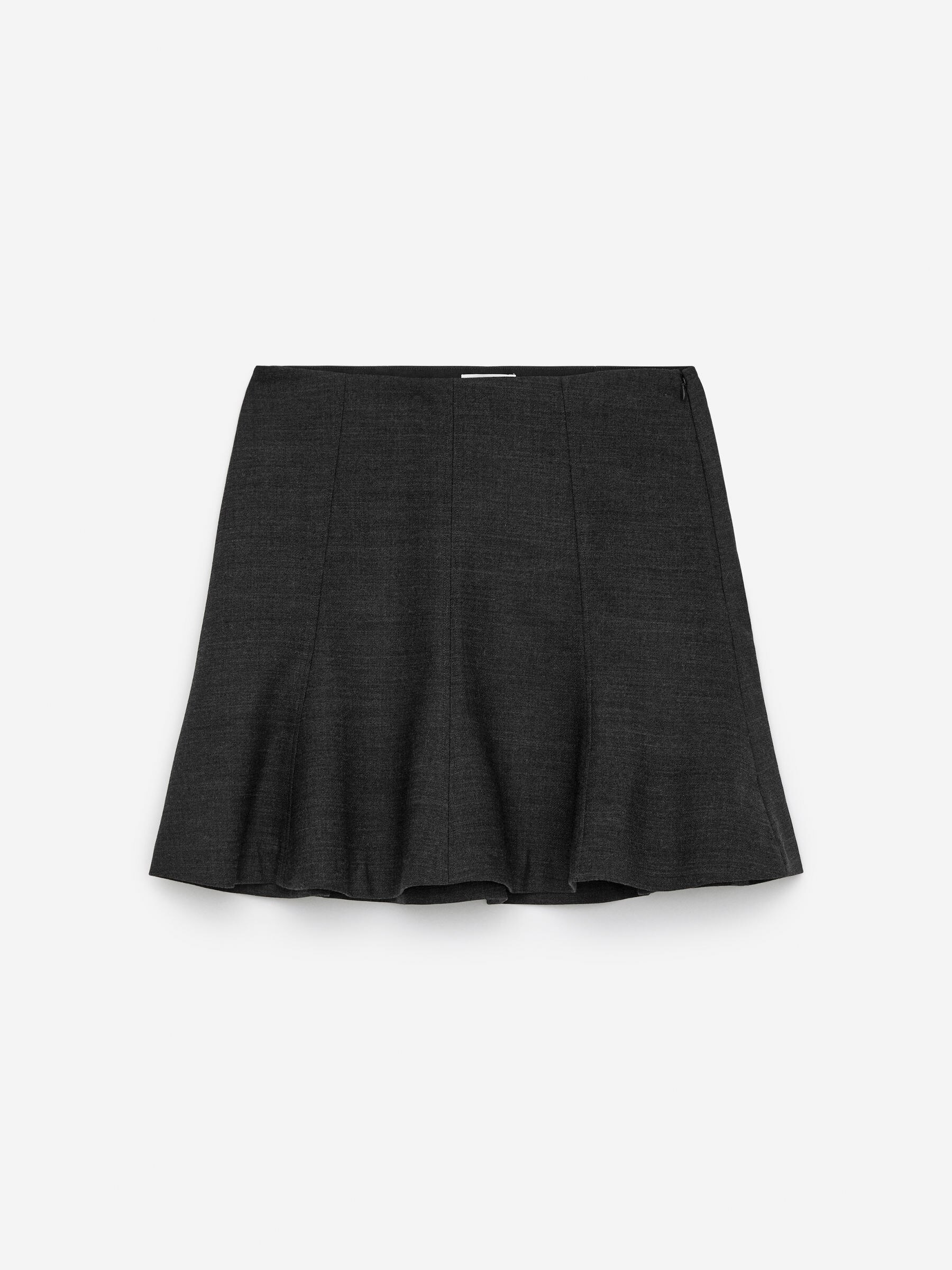 Wool-Blend Sculptural Skirt – Dark Grey – Women – ARKET NO