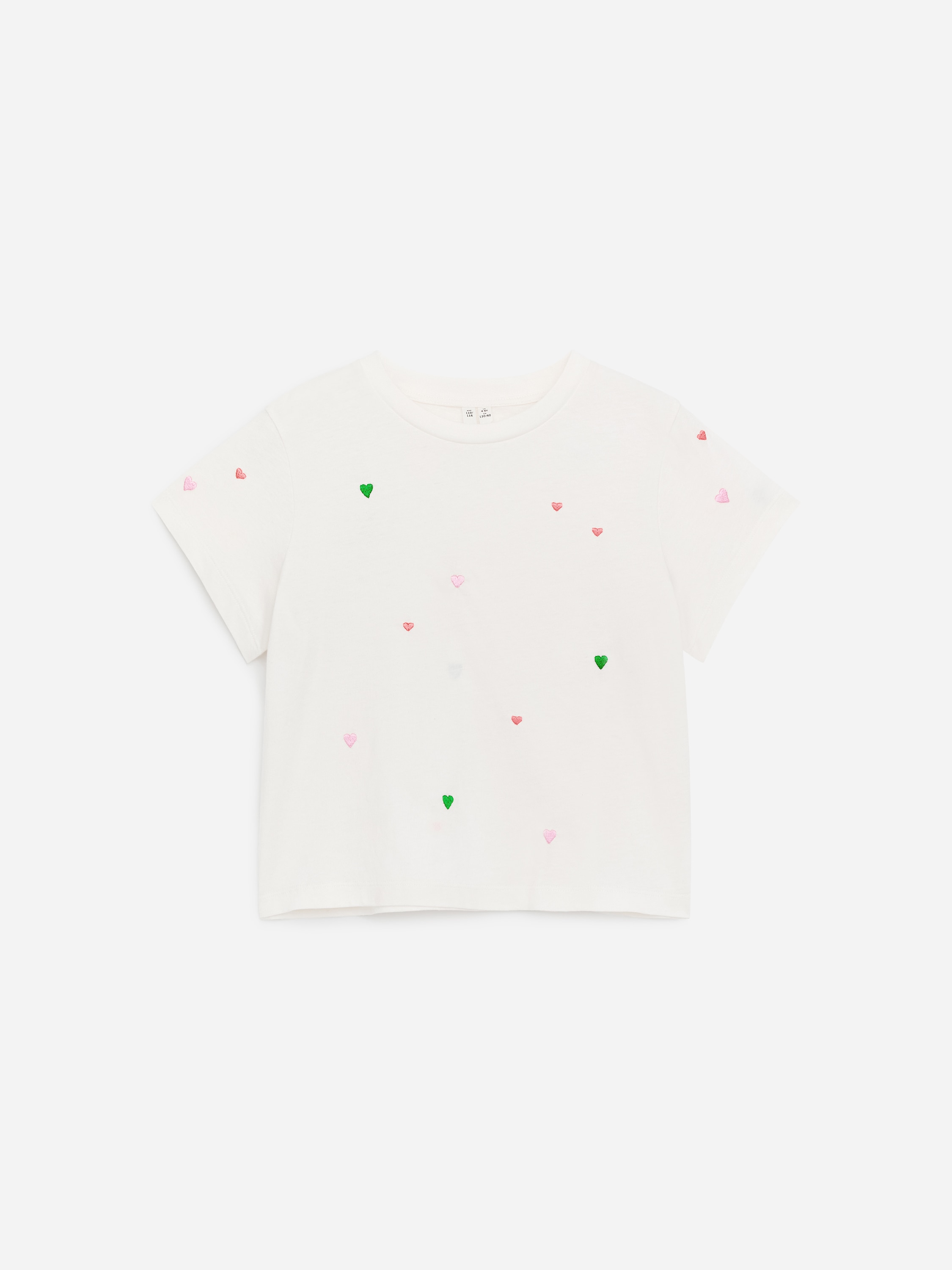 Broderet T-shirt - Hvid