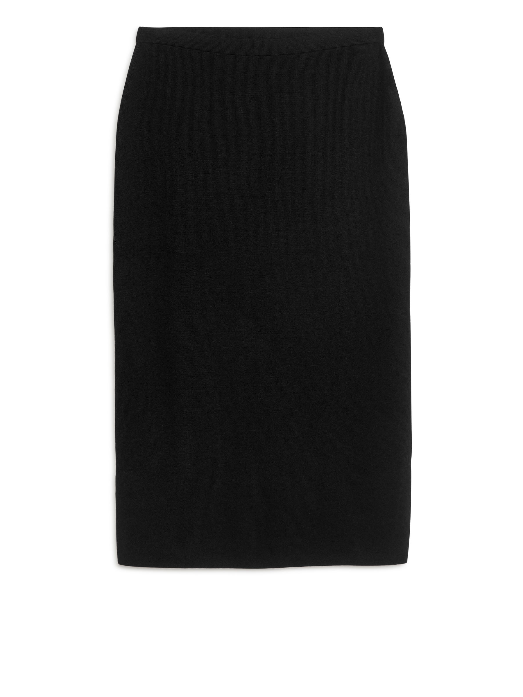 Knitted Midi Skirt-#272628-6448