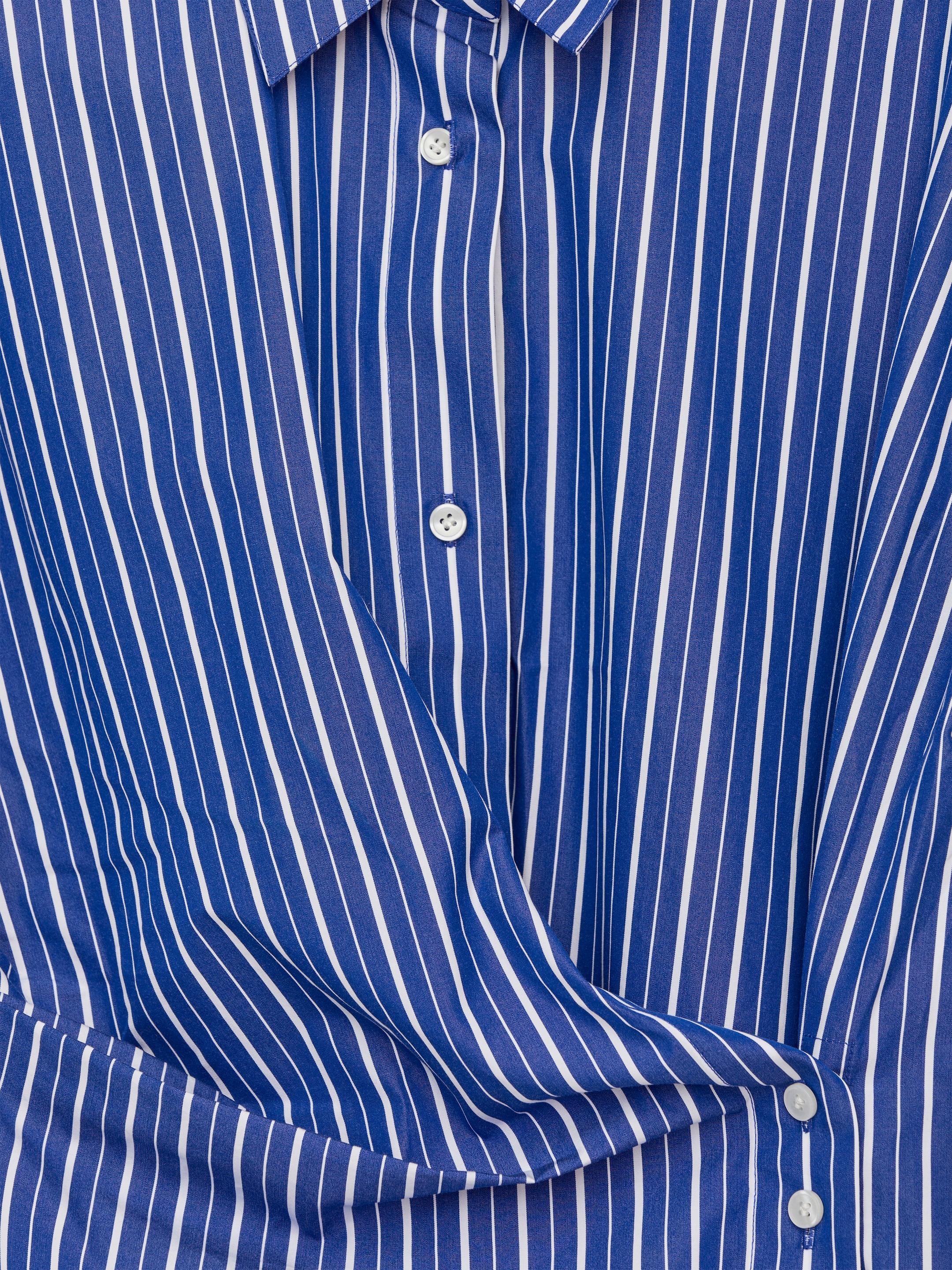 Wrap Shirt Dress - Blue/White - Regular fit - Women - StillMedia/DescriptiveDetail - 1