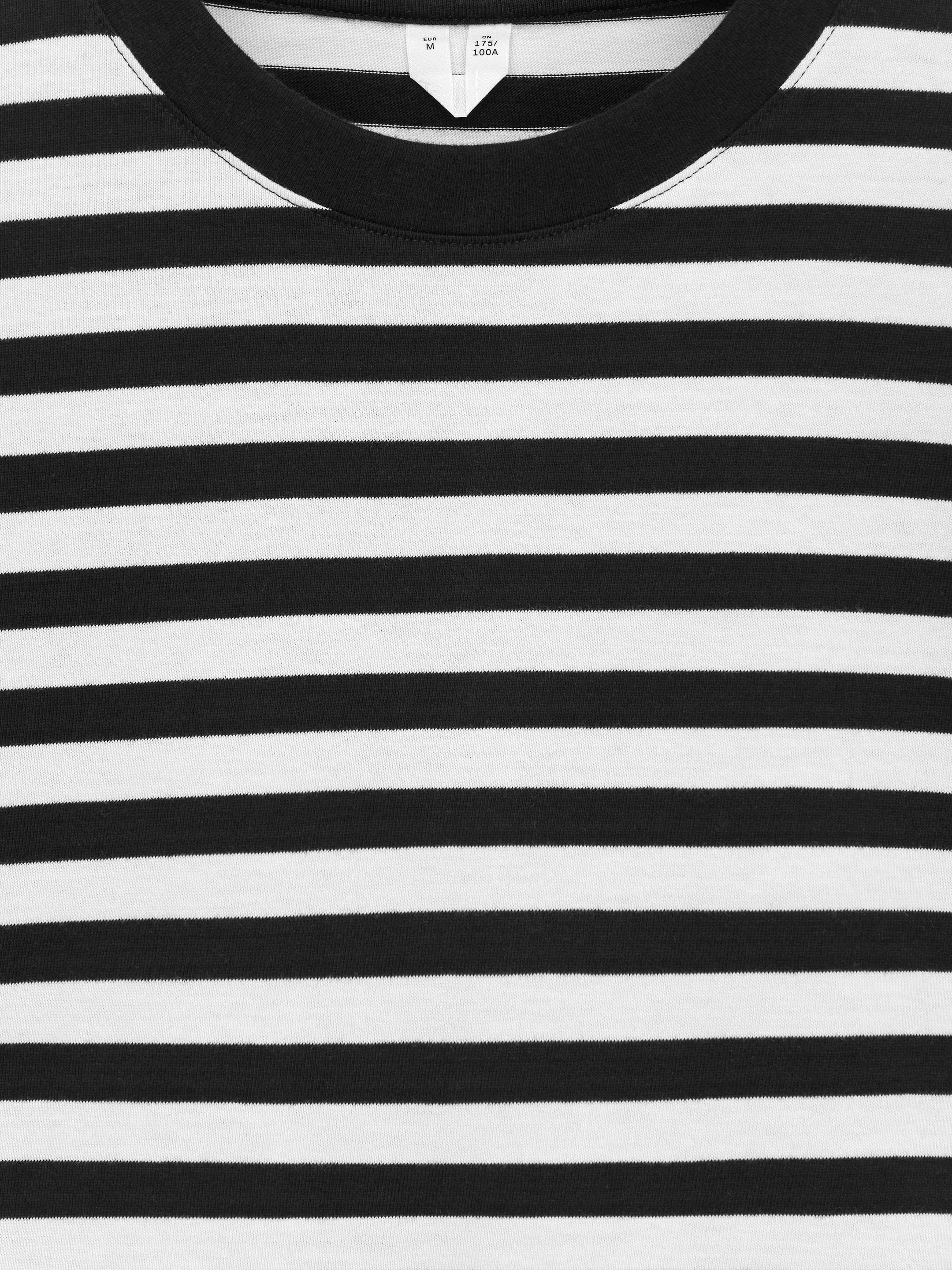 Striped T-Shirt - Black/Off White - Loose fit - Men - StillMedia/DescriptiveDetail - 6
