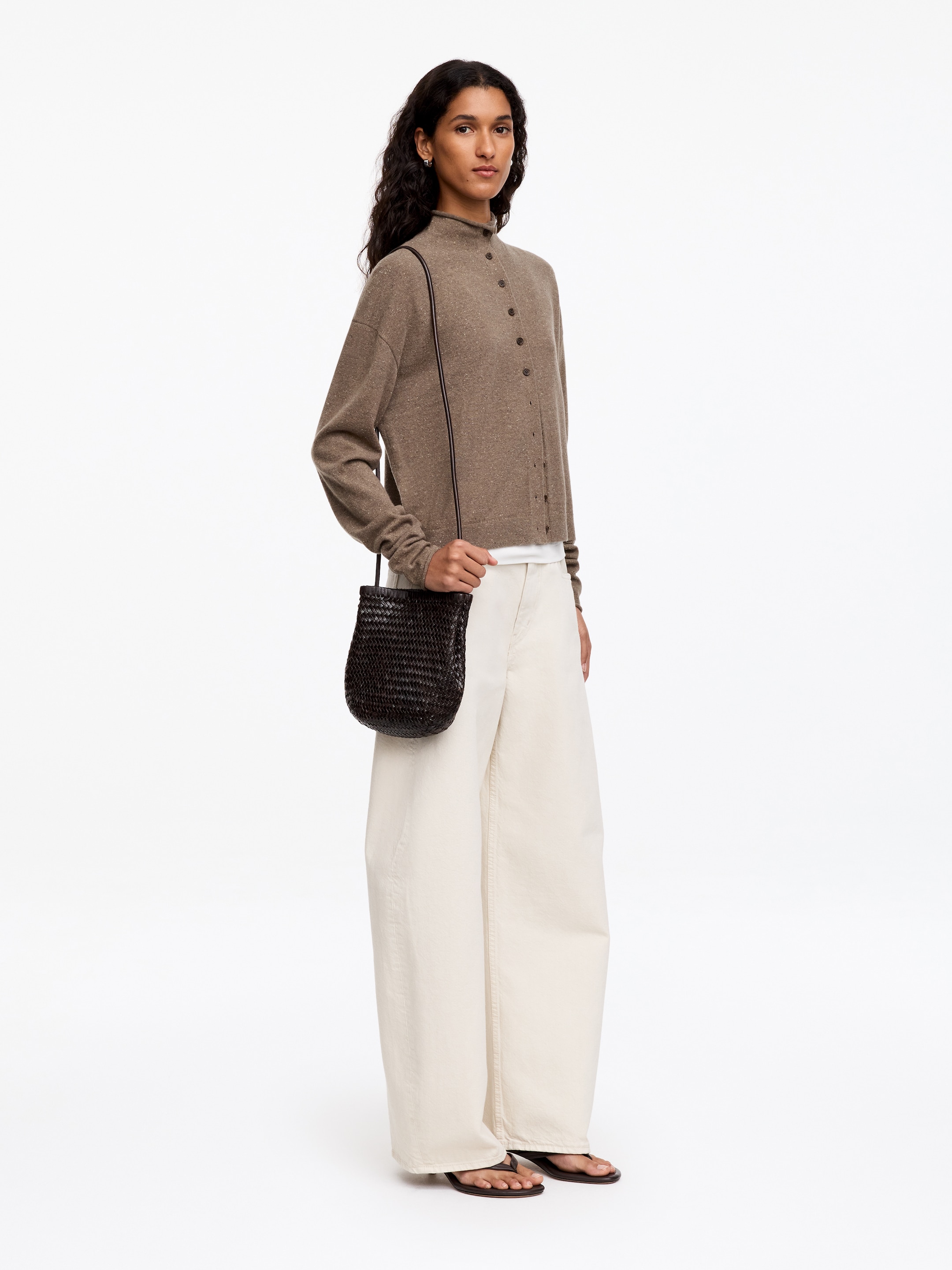 Strickjacke aus Merinowolle - Graubraun - Regular Fit - women - StillMedia/Lookbook - 3