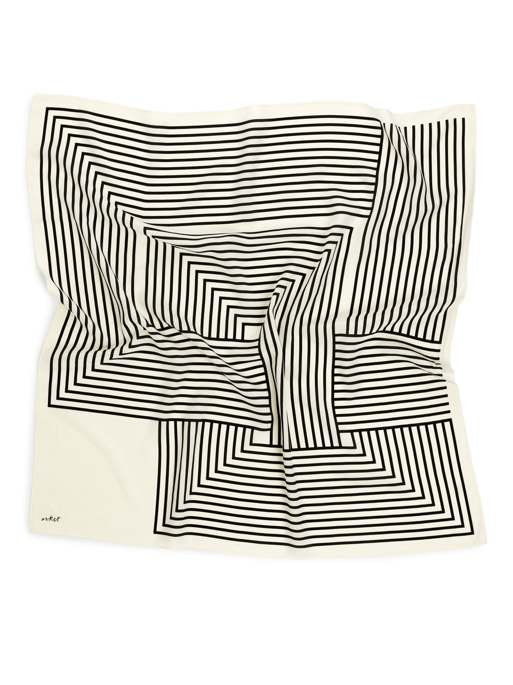 Printed Silk Scarf - White/Black - Women - StillMedia/DescriptiveStillLife - 2