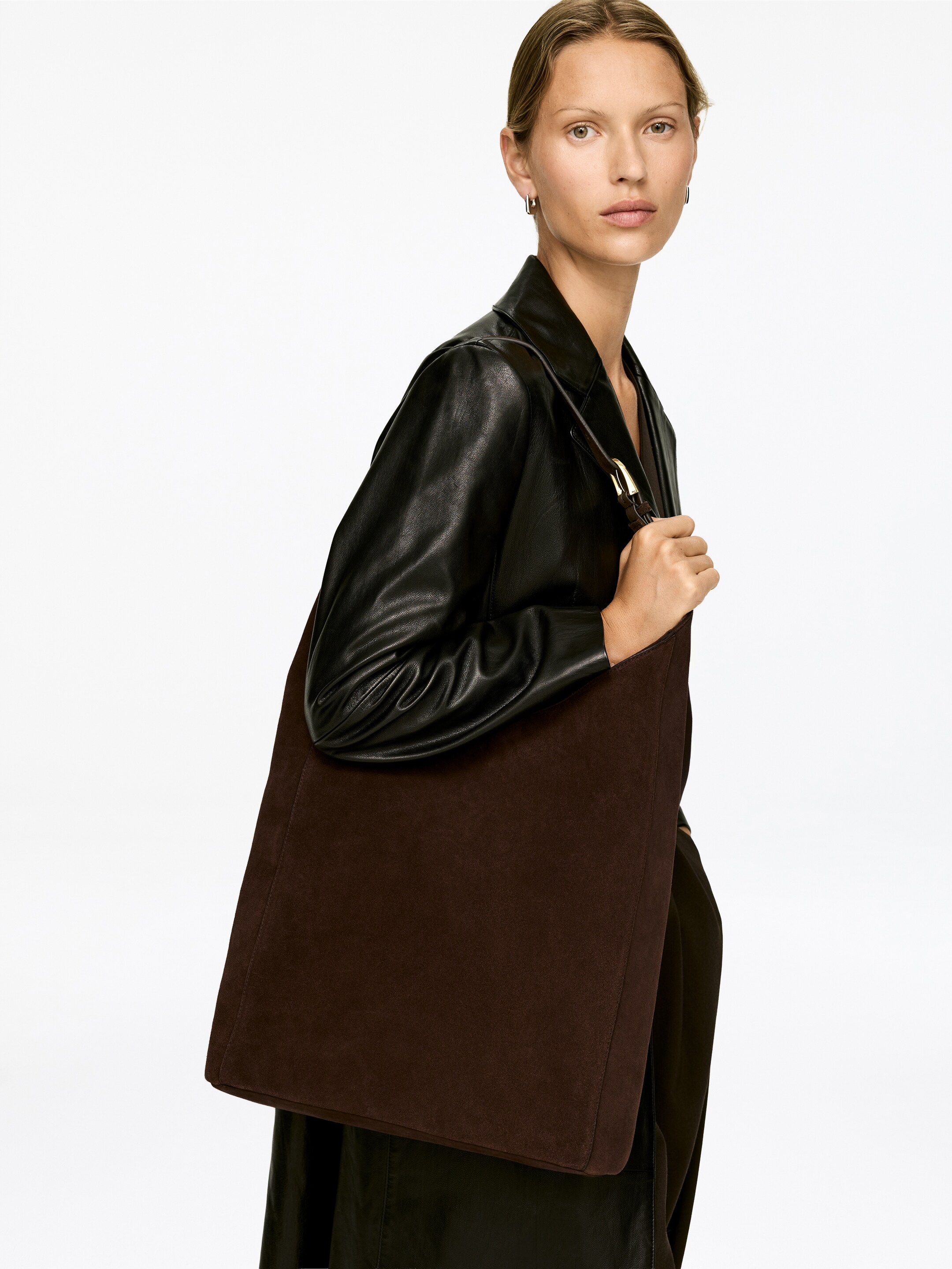 Zobraziť väčší obrázok: Suede Tote Bag - Hnedá - ŽENY | H&M SK 1