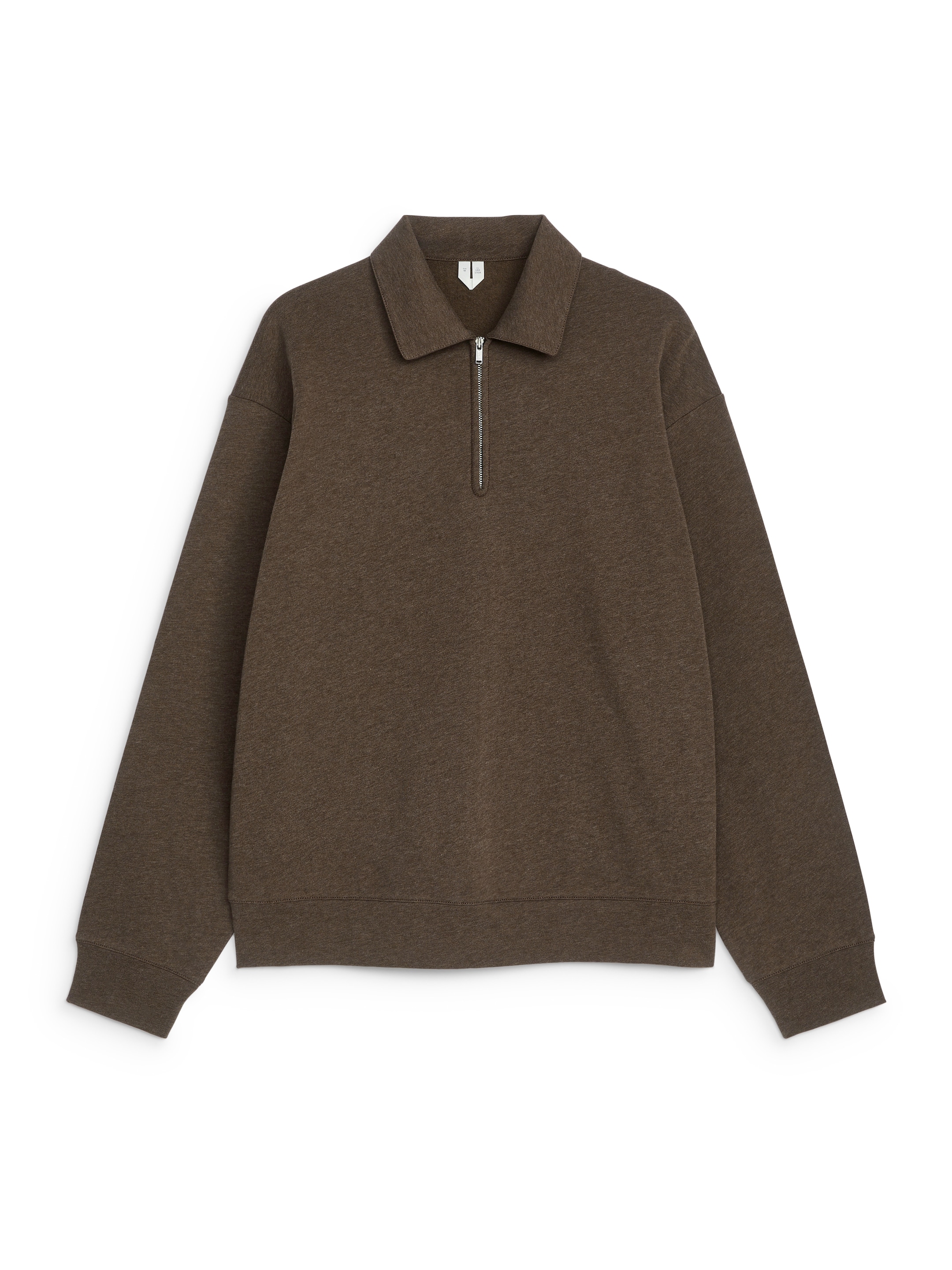 Pikétröja med dragkedja - Mörk mullvadsgrå - Regular fit - Men - StillMedia/DescriptiveStillLife - 1
