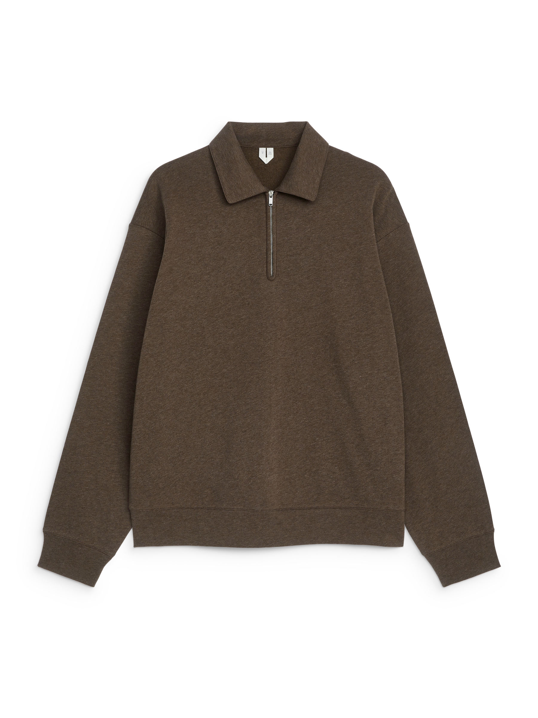 Half-Zip Polo Shirt - Dark Mole - Regular fit - Men - StillMedia/DescriptiveStillLife - 1