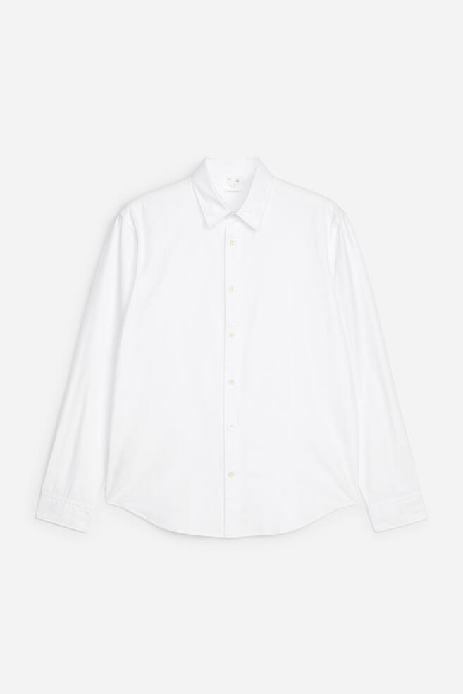 Camisa de lyocell y algodón - Blanco/Azul claro/Azul claro/rayas - 1