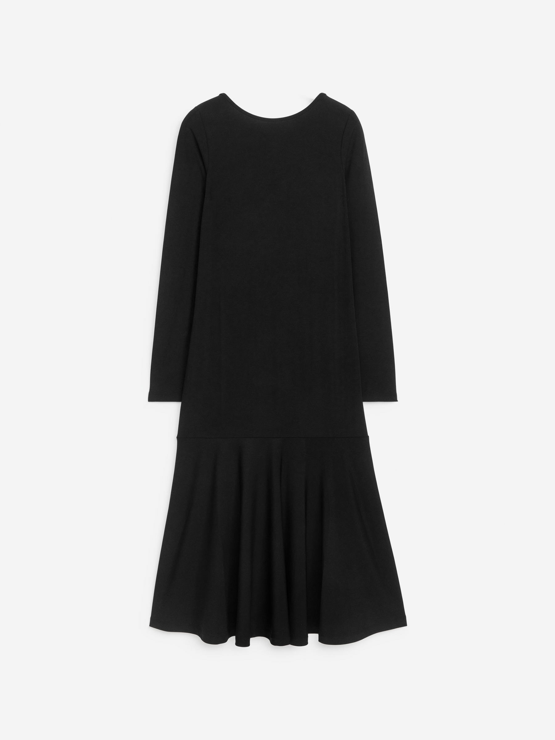 Robe midi en jersey-Noir-13423