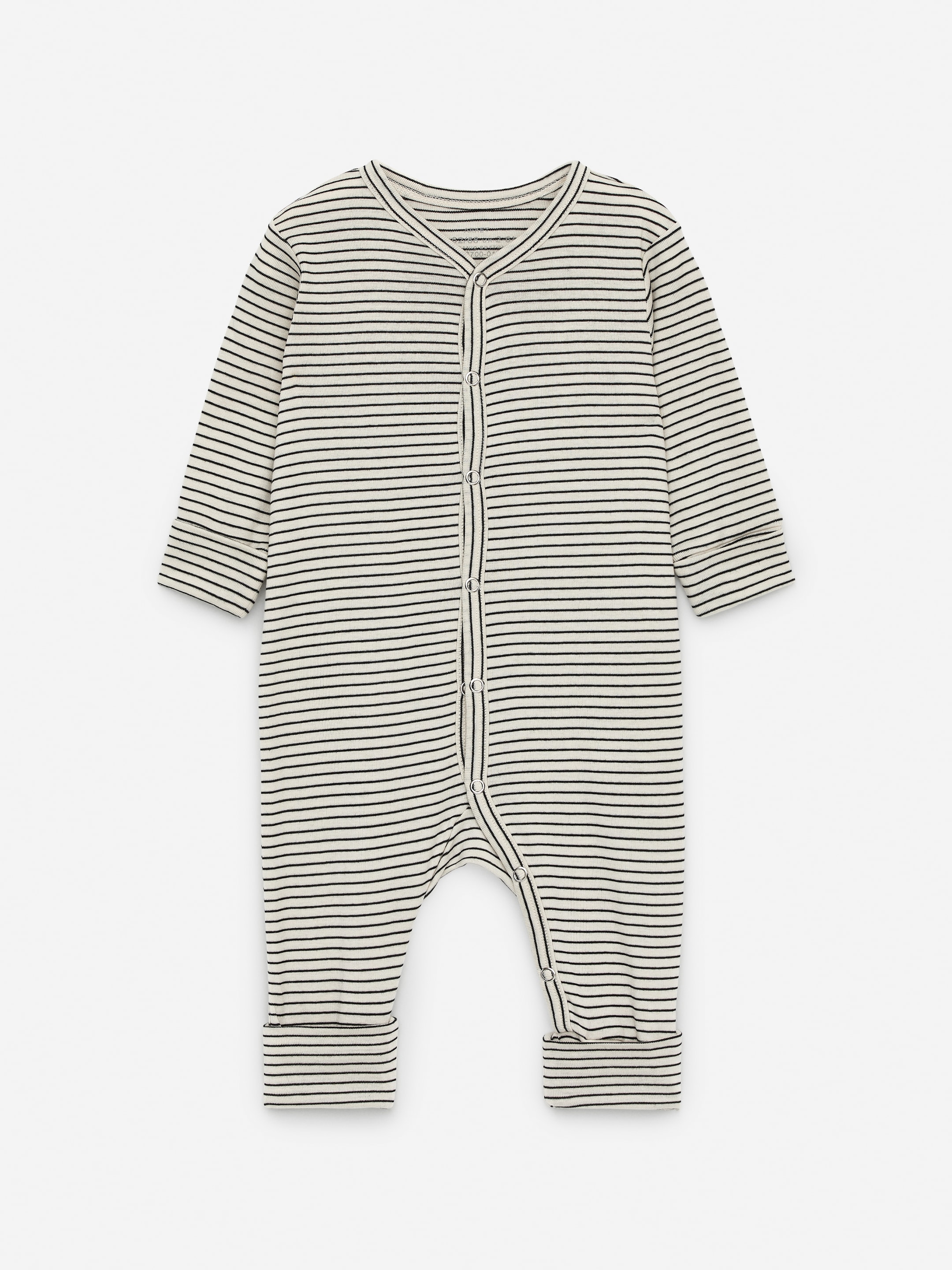 Visa större bild: Pyjamas i bomull - Off-white/svart - BARN | H&M SE 1