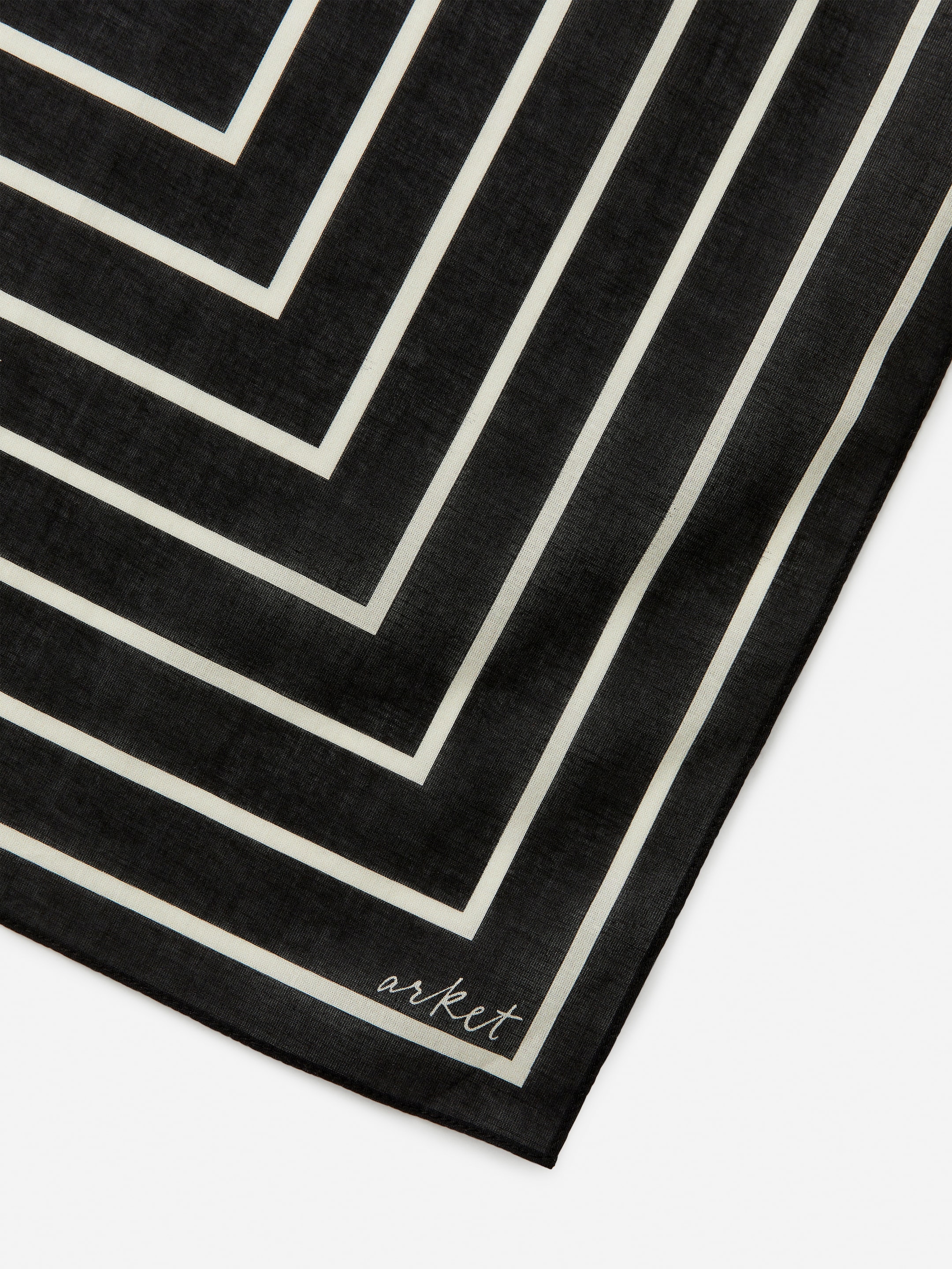 Scarf i bomull - Svart/vit - Men - StillMedia/DescriptiveDetail - 3