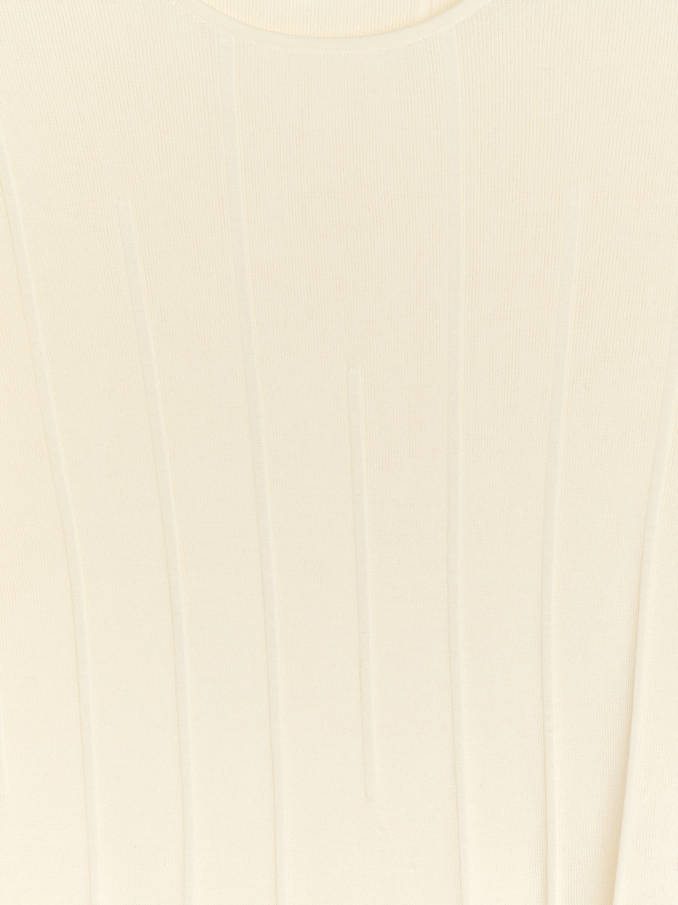 Top de punto de canalé - Crema - Corte ajustado - Women - StillMedia/DescriptiveDetail - 1