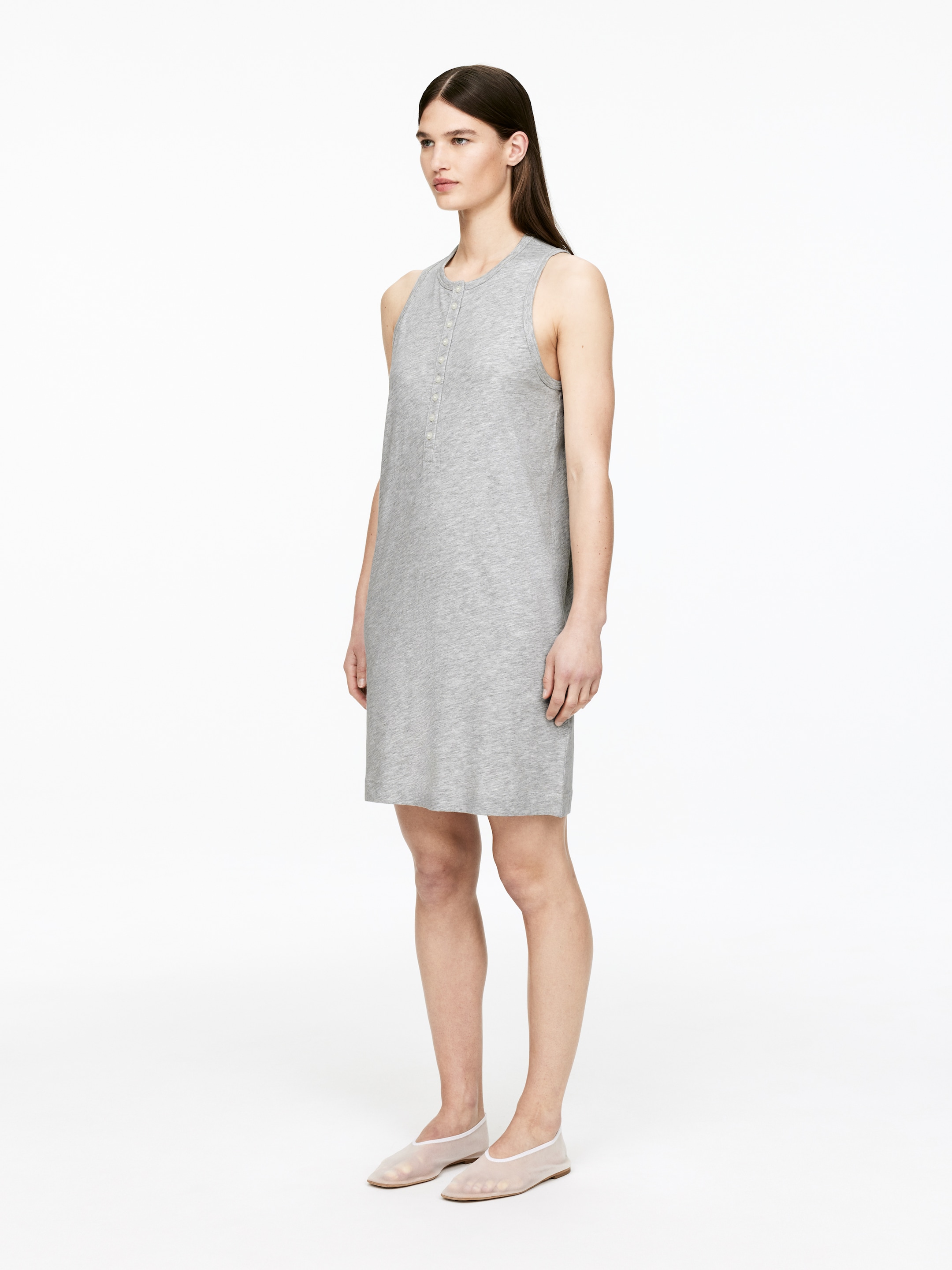 Agrandir l'image: Robe débardeur en coton - Gris chiné - FEMME | H&M FR 3