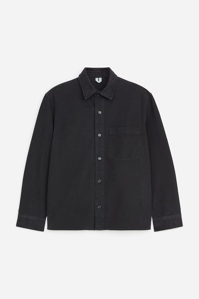 Overshirt aus Twill - Dunkelgrau/Kamel/Hellblau - 1