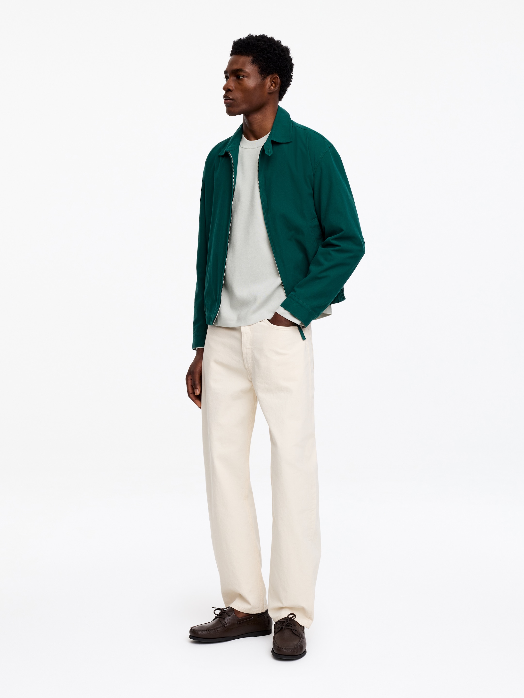 Relaxed Cotton Blend Jumper - Dusty Light Green - Regular fit - Men - StillMedia/Lookbook - 2