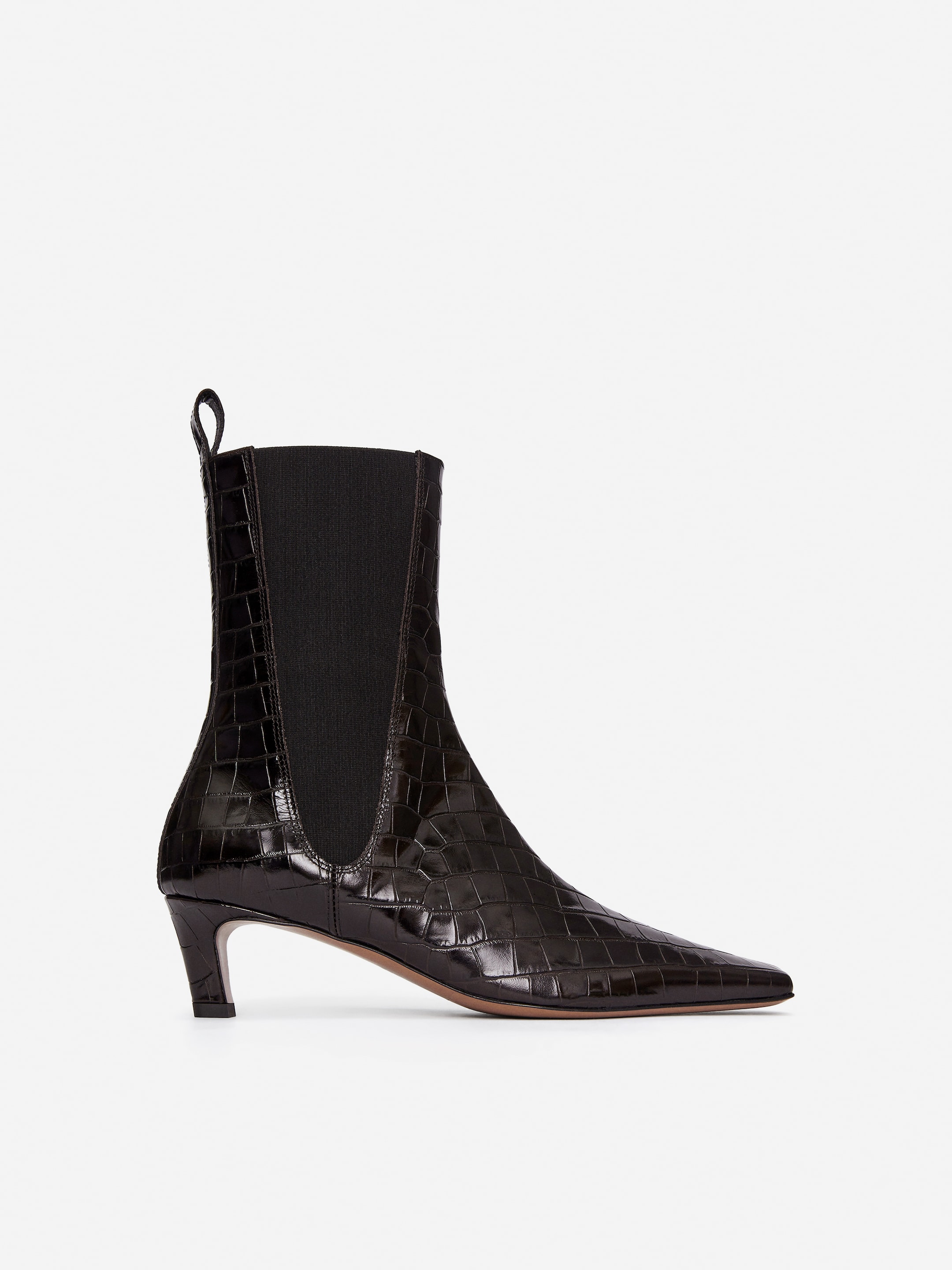 Square-Toe Ankle Boots-Brown-16447