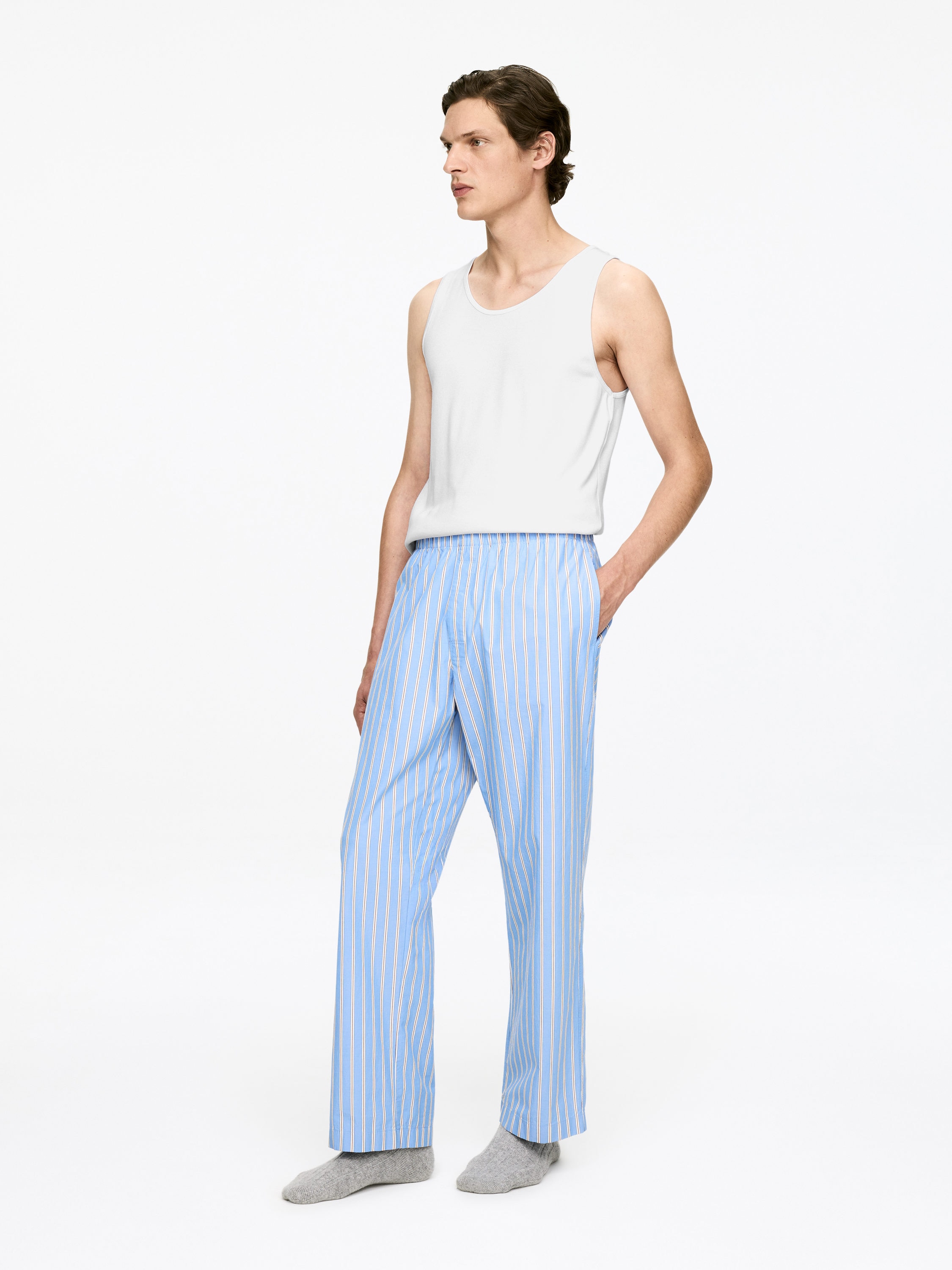 Ribbed Tank Top - White - Regular fit - Men - StillMedia/Lookbook - 10