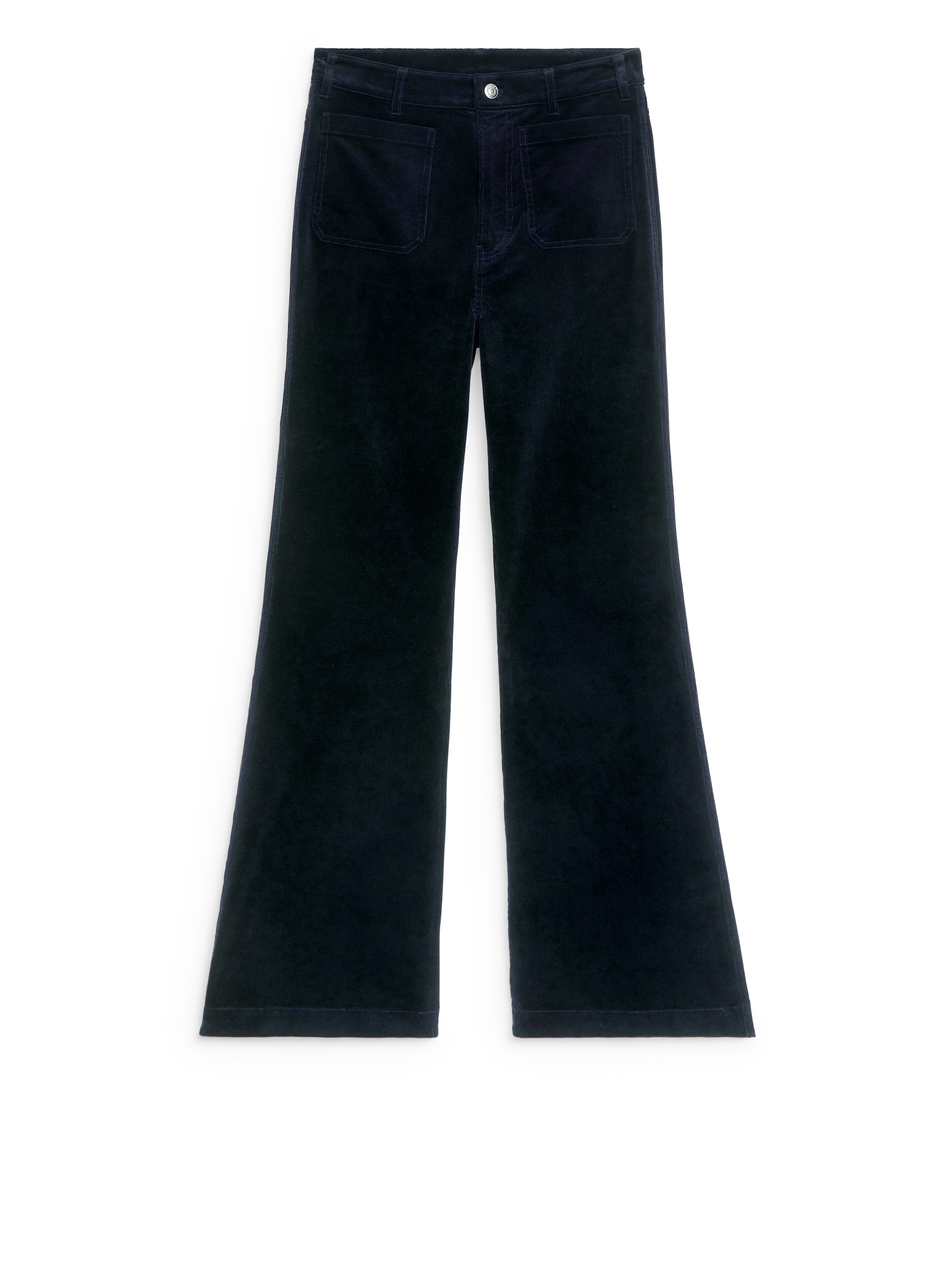 LUPINE Flared Corduroy Jeans - Dark Blue - Slim fit - Women - StillMedia/DescriptiveStillLife - 1