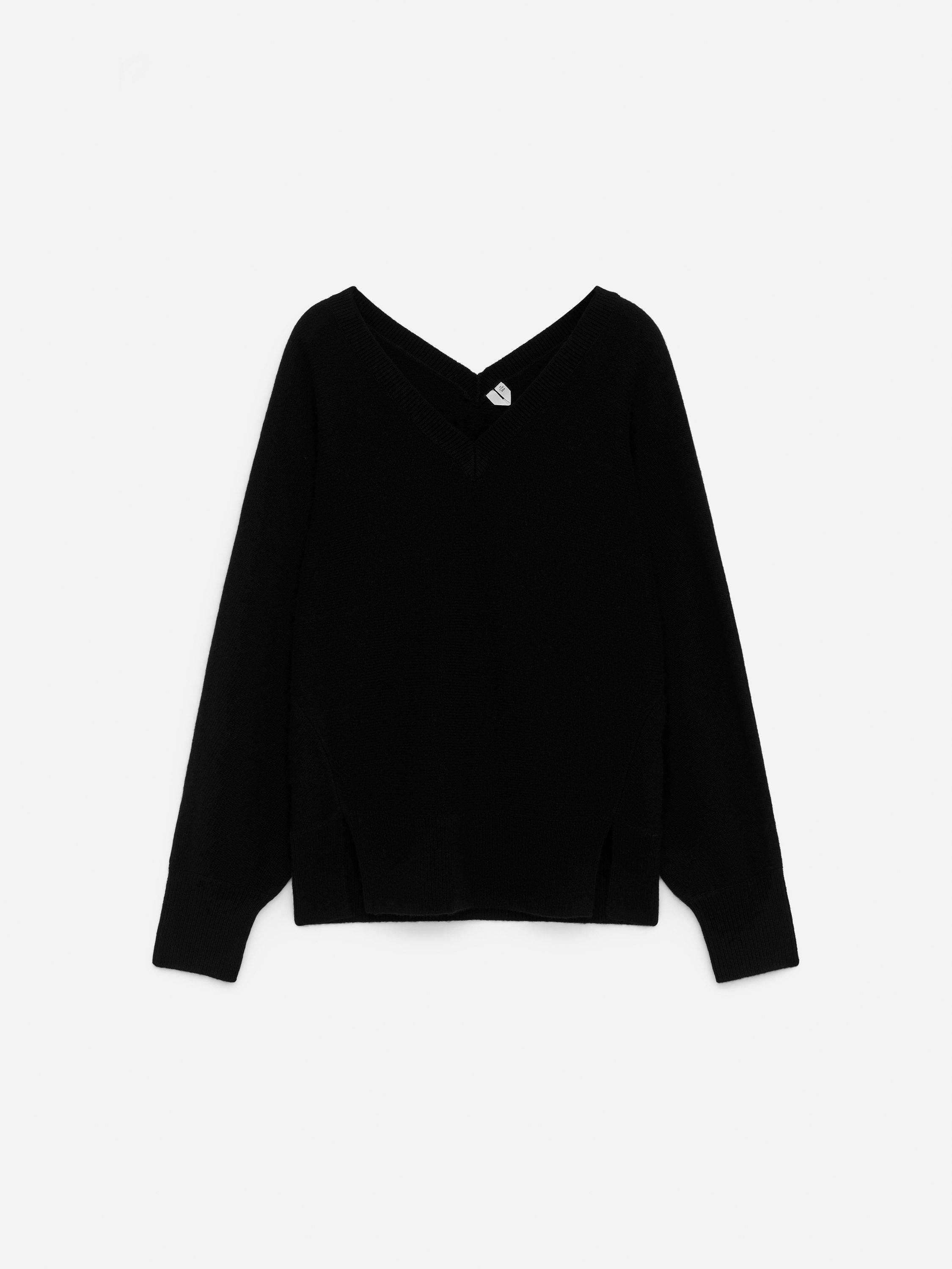 Pure Cashmere V-Neck Jumper - Black - Regular fit - Women - StillMedia/DescriptiveStillLife - 1