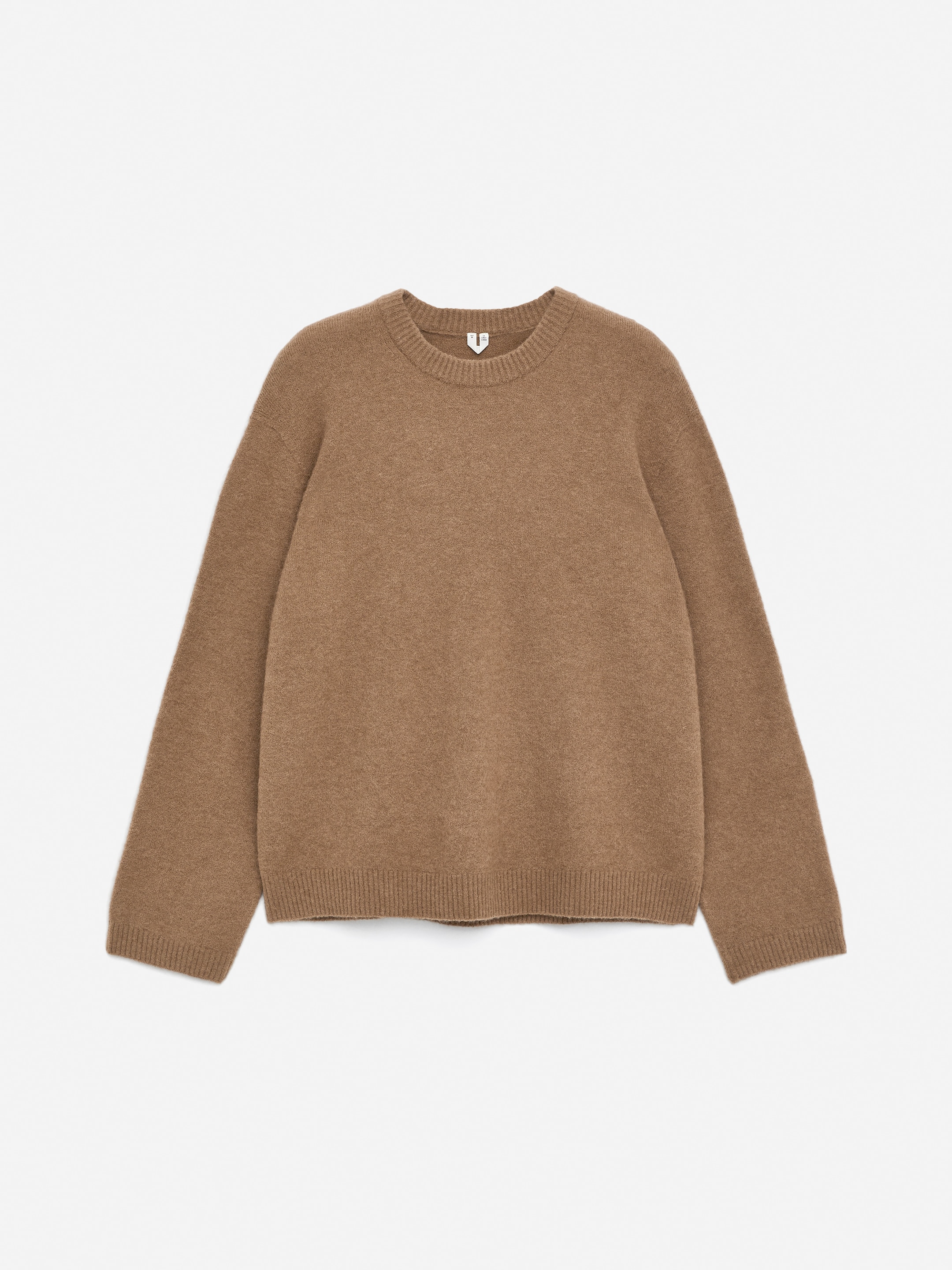 Alpaca-Wool Blend Jumper-#9F8061-15908