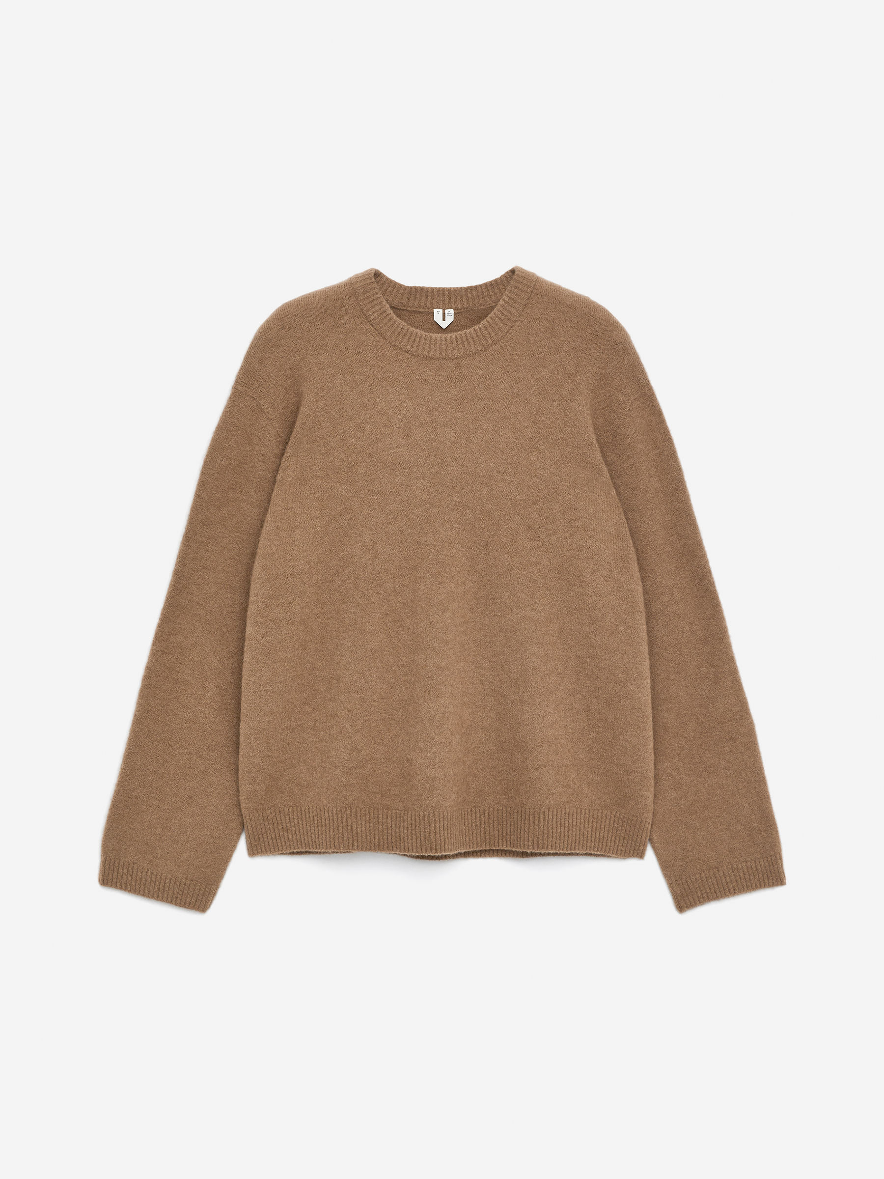 Alpaca-Wool Blend Jumper-#9F8061-15908