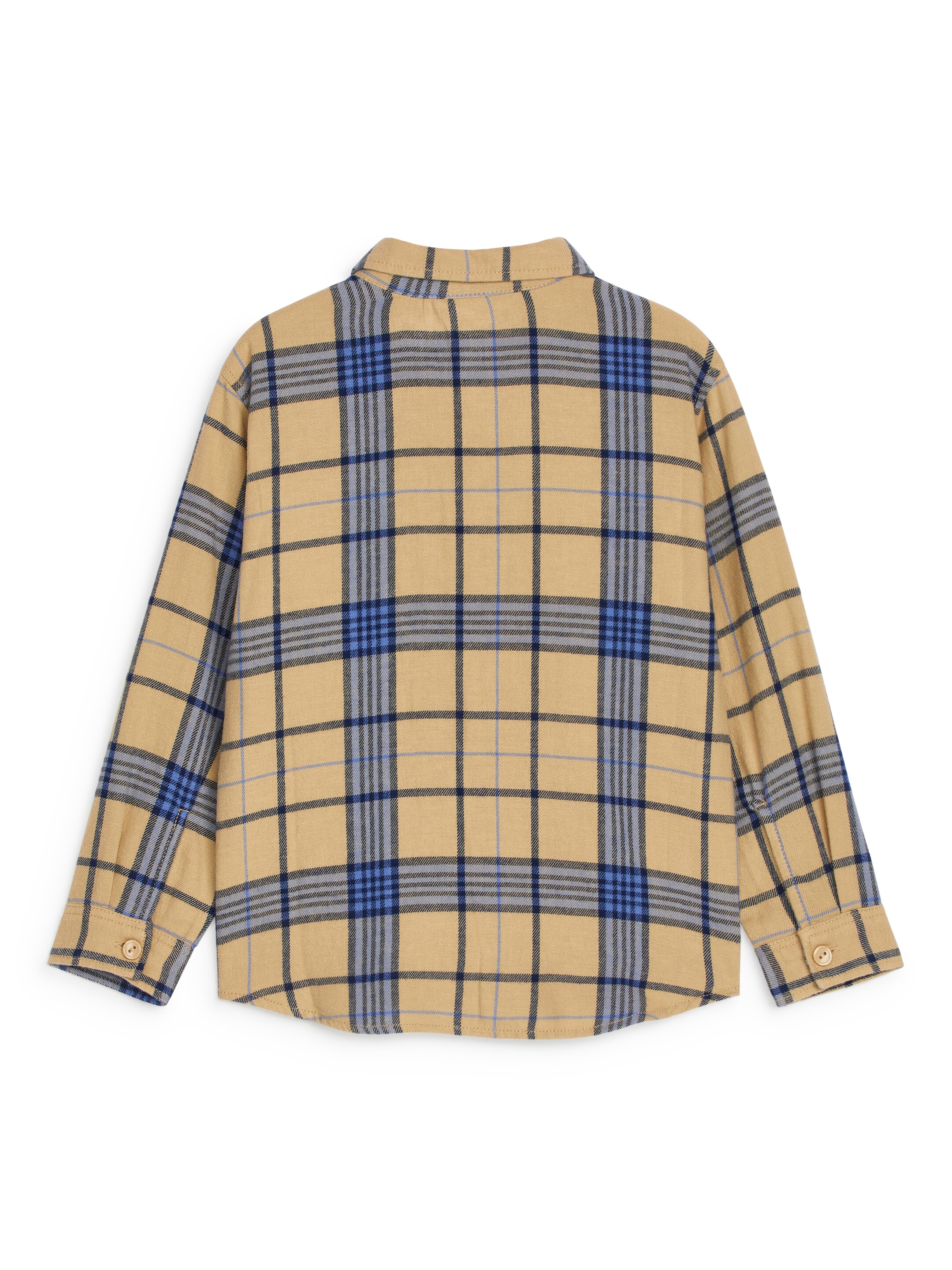 Rutig flanellskjorta - Beige/blå - Regular fit - Children - StillMedia/DescriptiveStillLife - 2