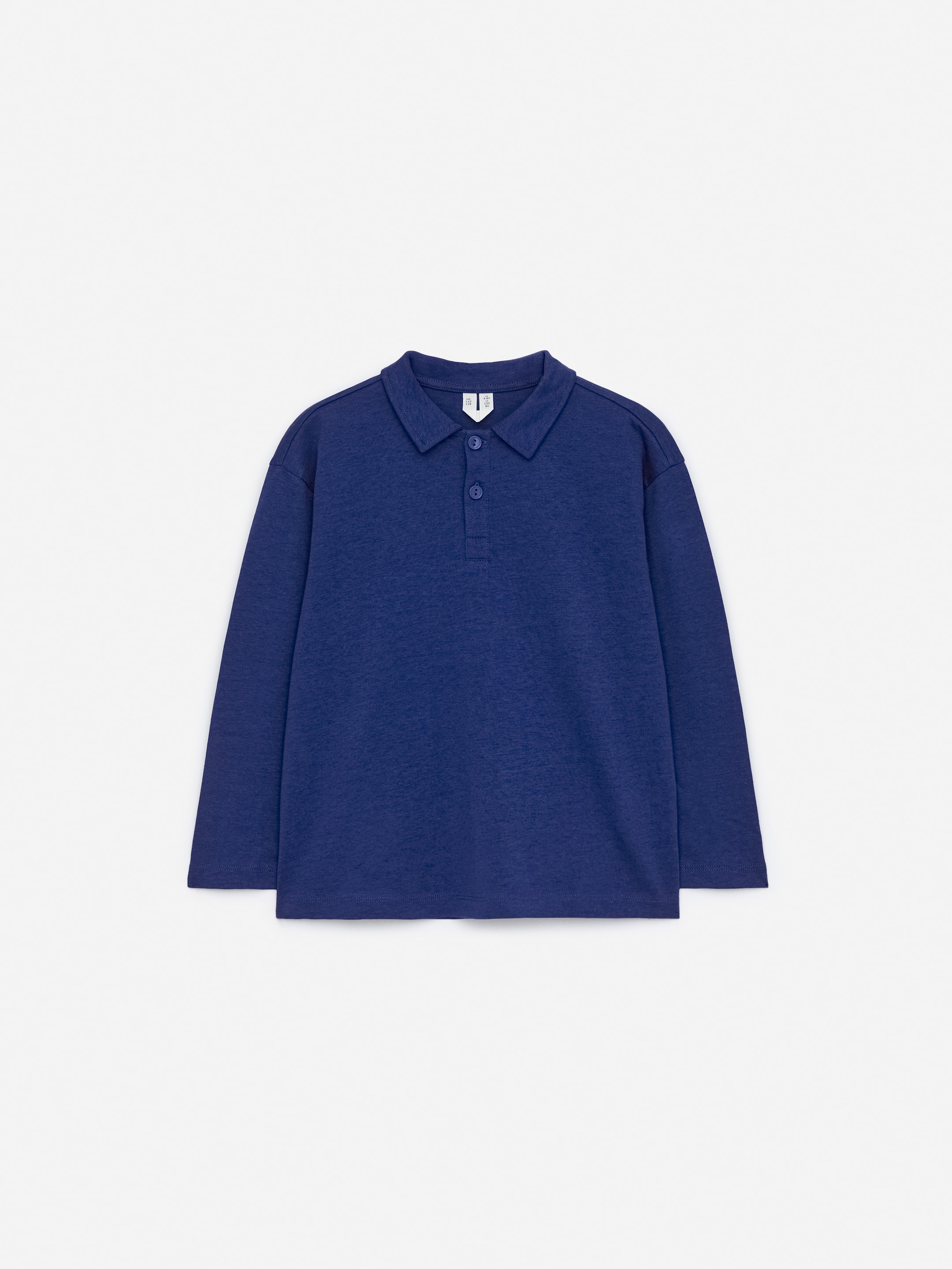 Long-Sleeve Polo Shirt - Bright Blue - Relaxed fit - Children - StillMedia/DescriptiveStillLife - 3
