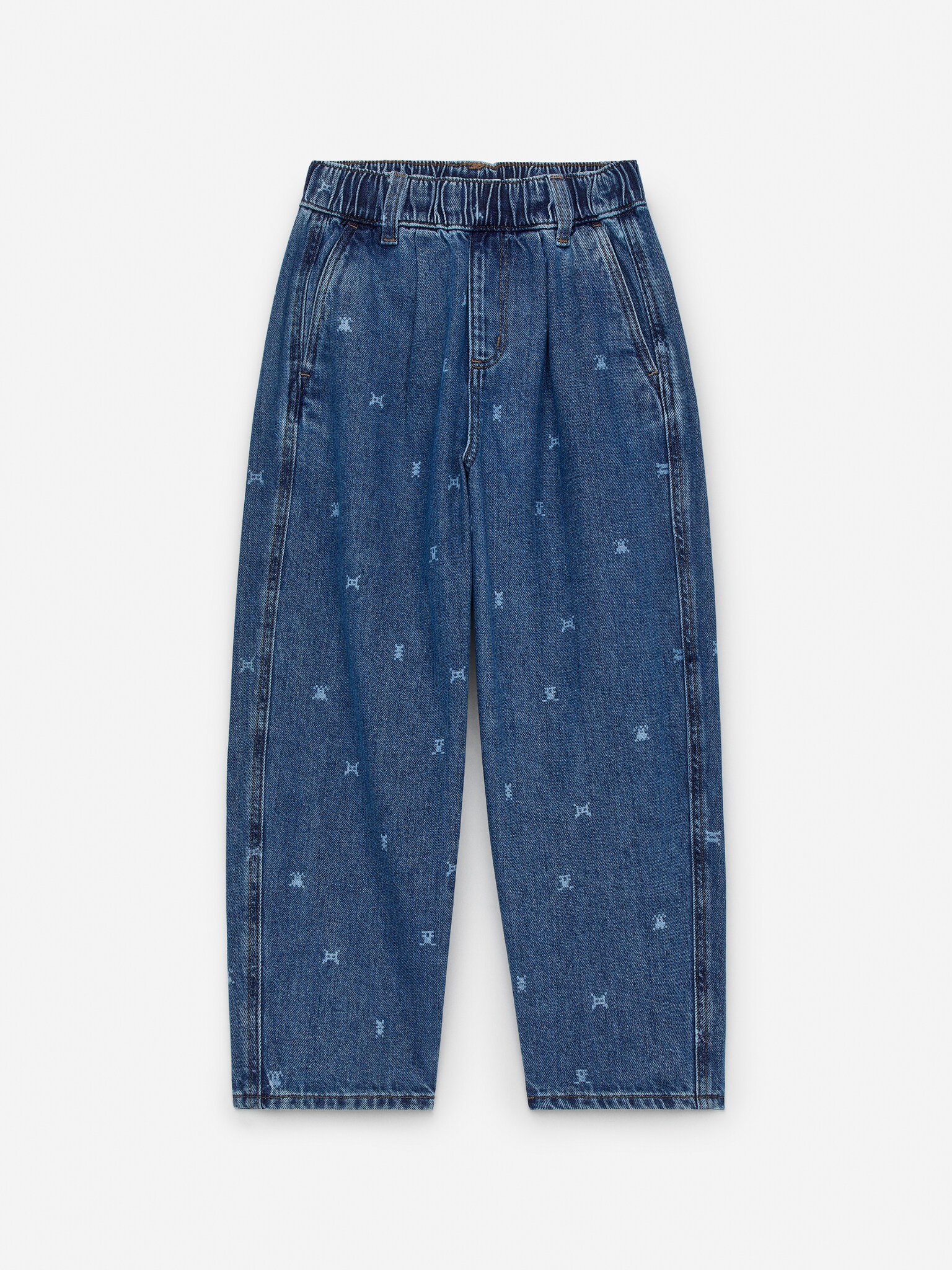 Pantalones denim holgados - Azul