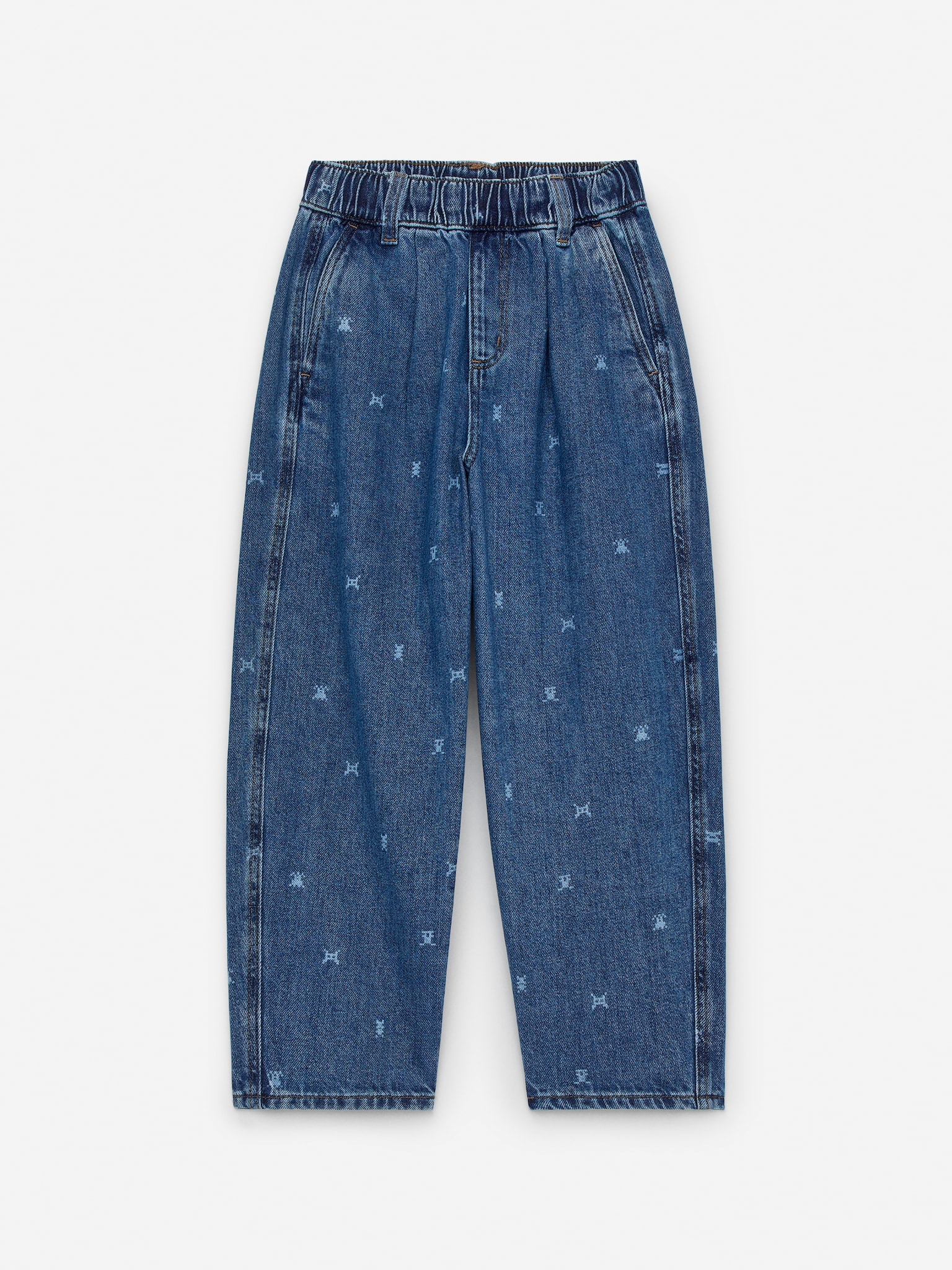 Pantalones denim holgados - Azul - 1