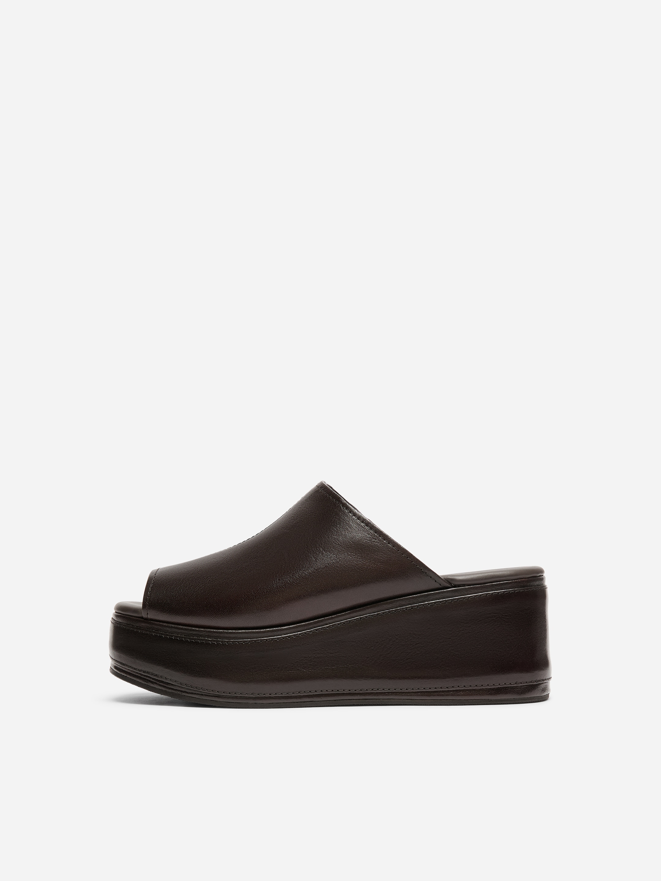 Flatform-Sandale aus Leder - Dunkelbraun - Damen - StillMedia/DescriptiveStillLife - 7