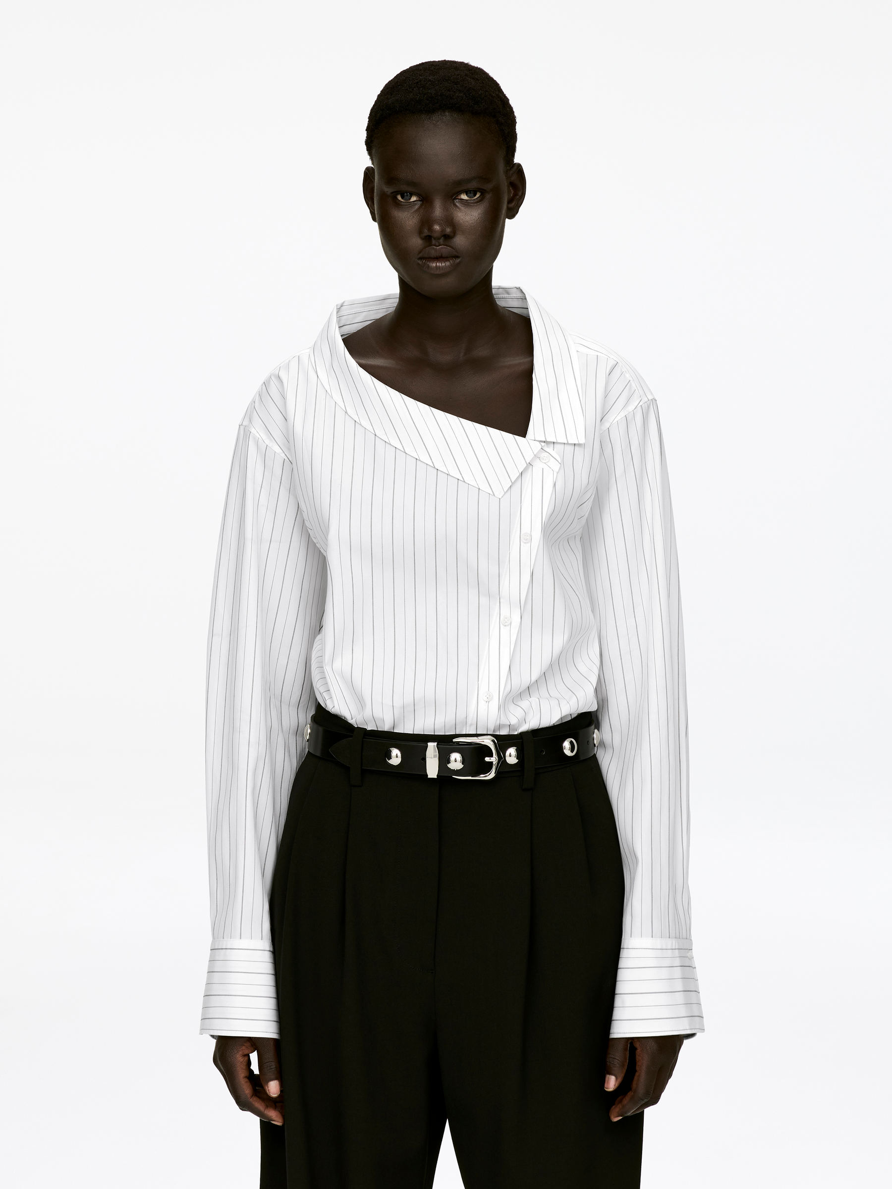 Deconstructed Cotton Blouse-#F4F3E9-16600