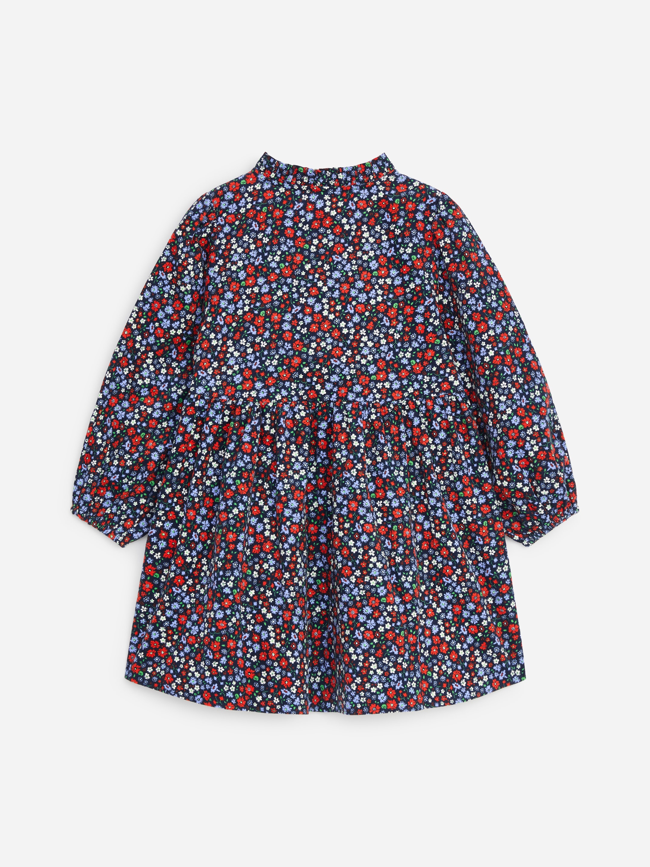Printed Corduroy Dress - Dark Blue/Floral - Regular fit - children - StillMedia/DescriptiveStillLife - 3