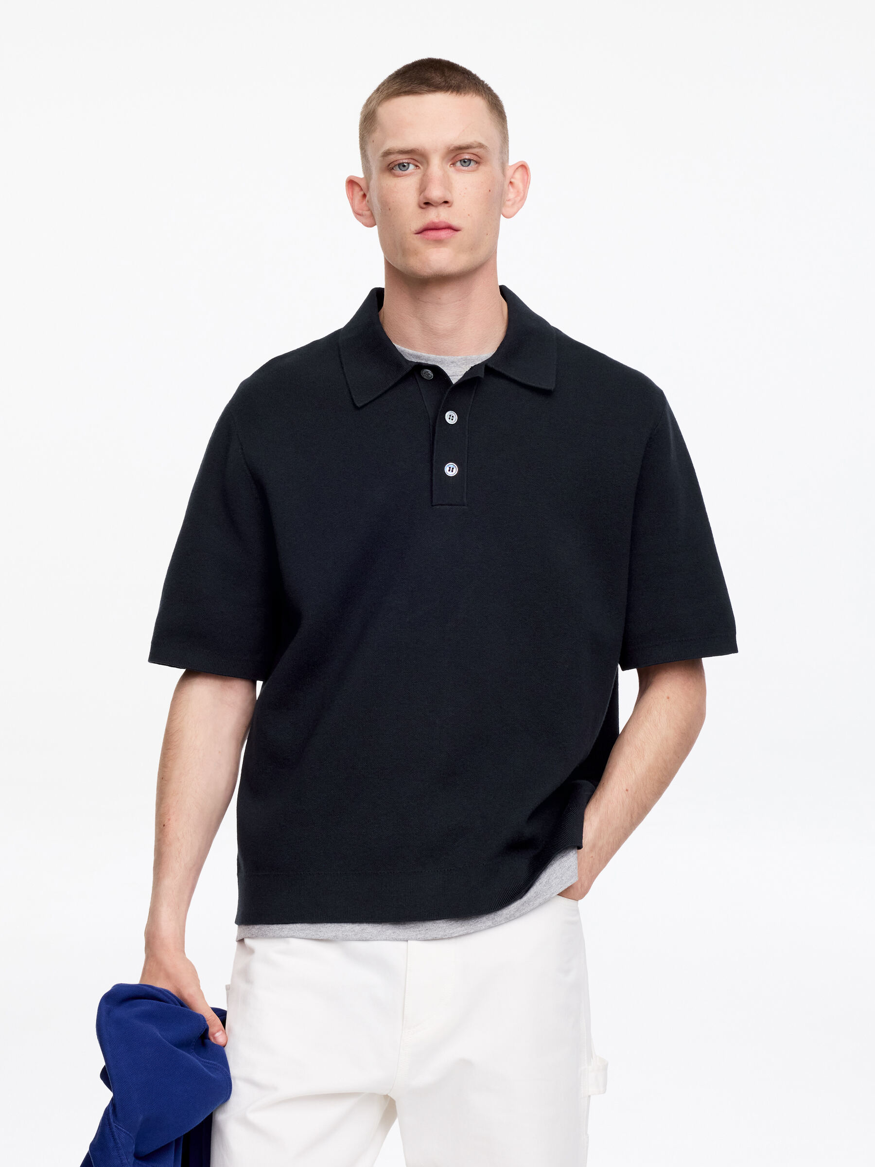 Polo en maille fine-#272930-19163