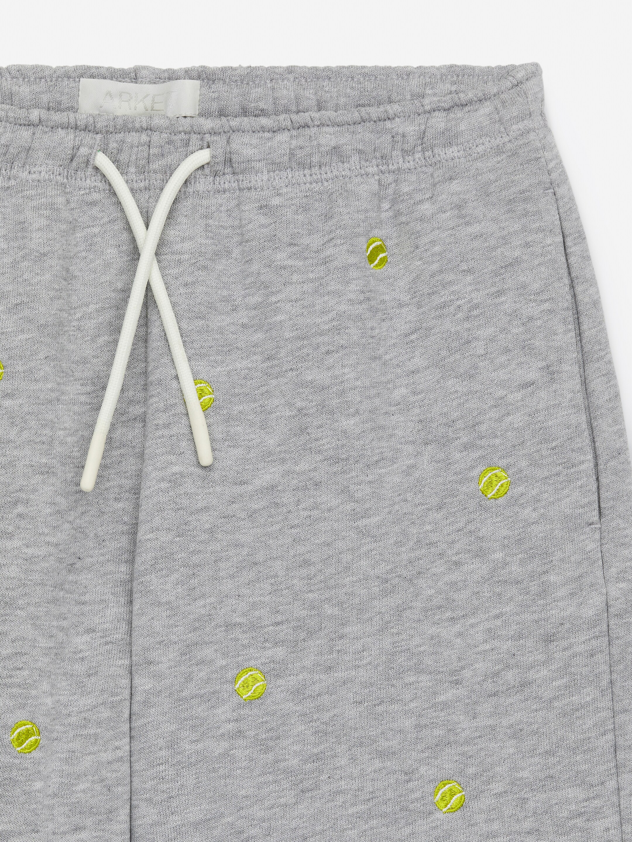 Ver imagen más grande: Pantalones cortos de chándal bordados - Gris/Pelotas de tenis - NIÑOS | H&M ES 3
