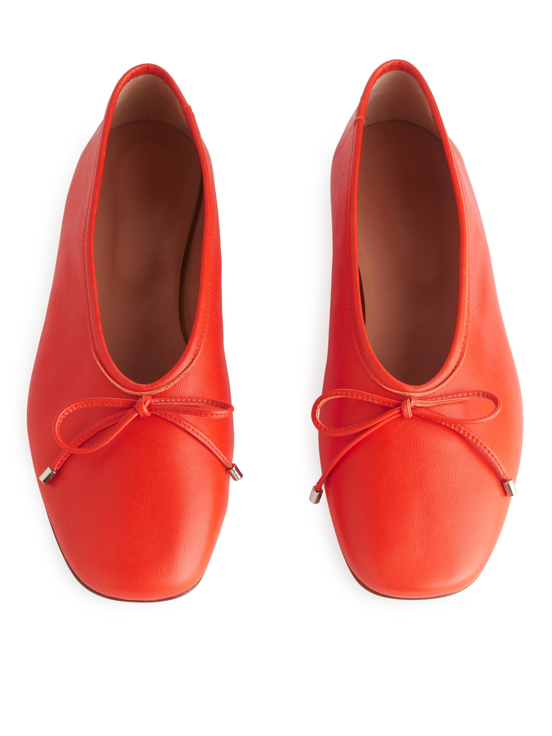 Leather Ballet Flat - Bright Orange - Women - StillMedia/DescriptiveStillLife - 5