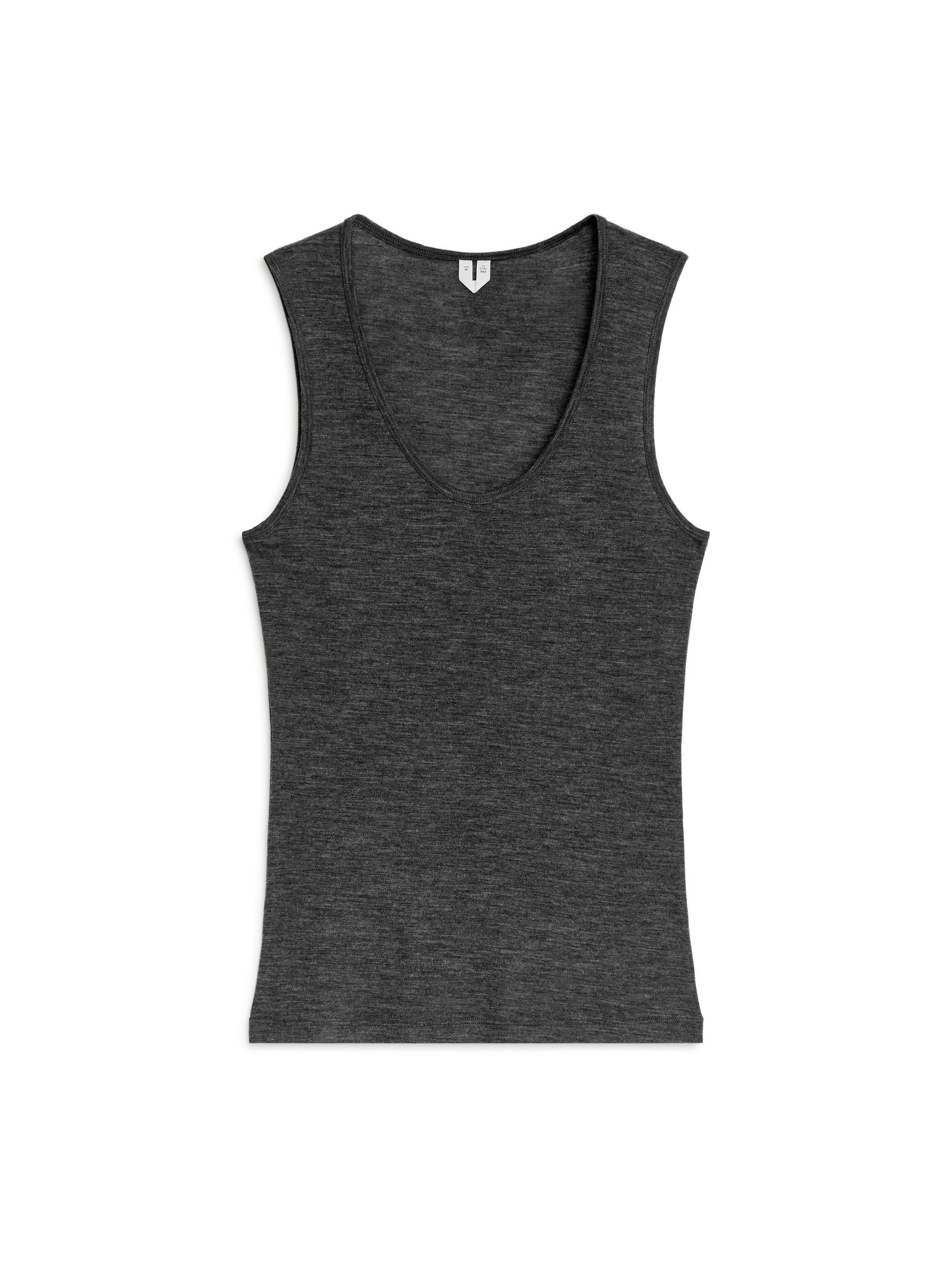 Geripptes Tanktop - Graumeliert - Slim Fit - Damen - StillMedia/DescriptiveStillLife - 1